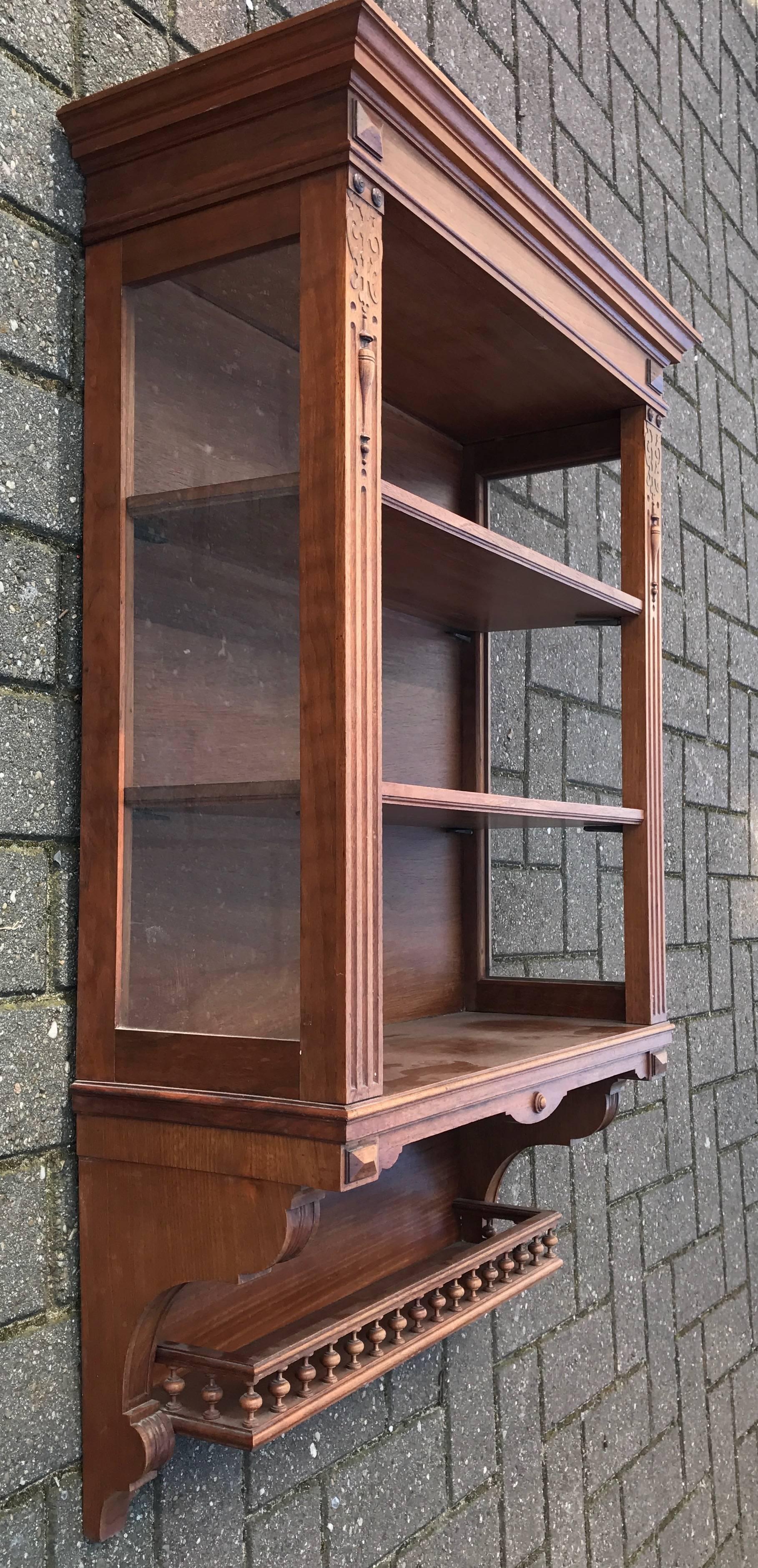 Wood 19th Century Open Vitrine Display Hanging Cabinet by Royal H.P. Mutters & Zn