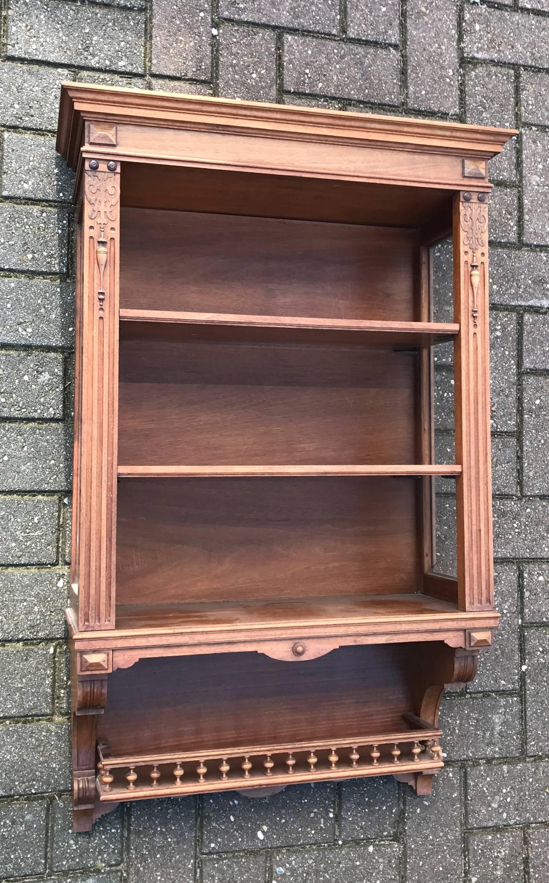 19th Century Open Vitrine Display Hanging Cabinet by Royal H.P. Mutters & Zn 2