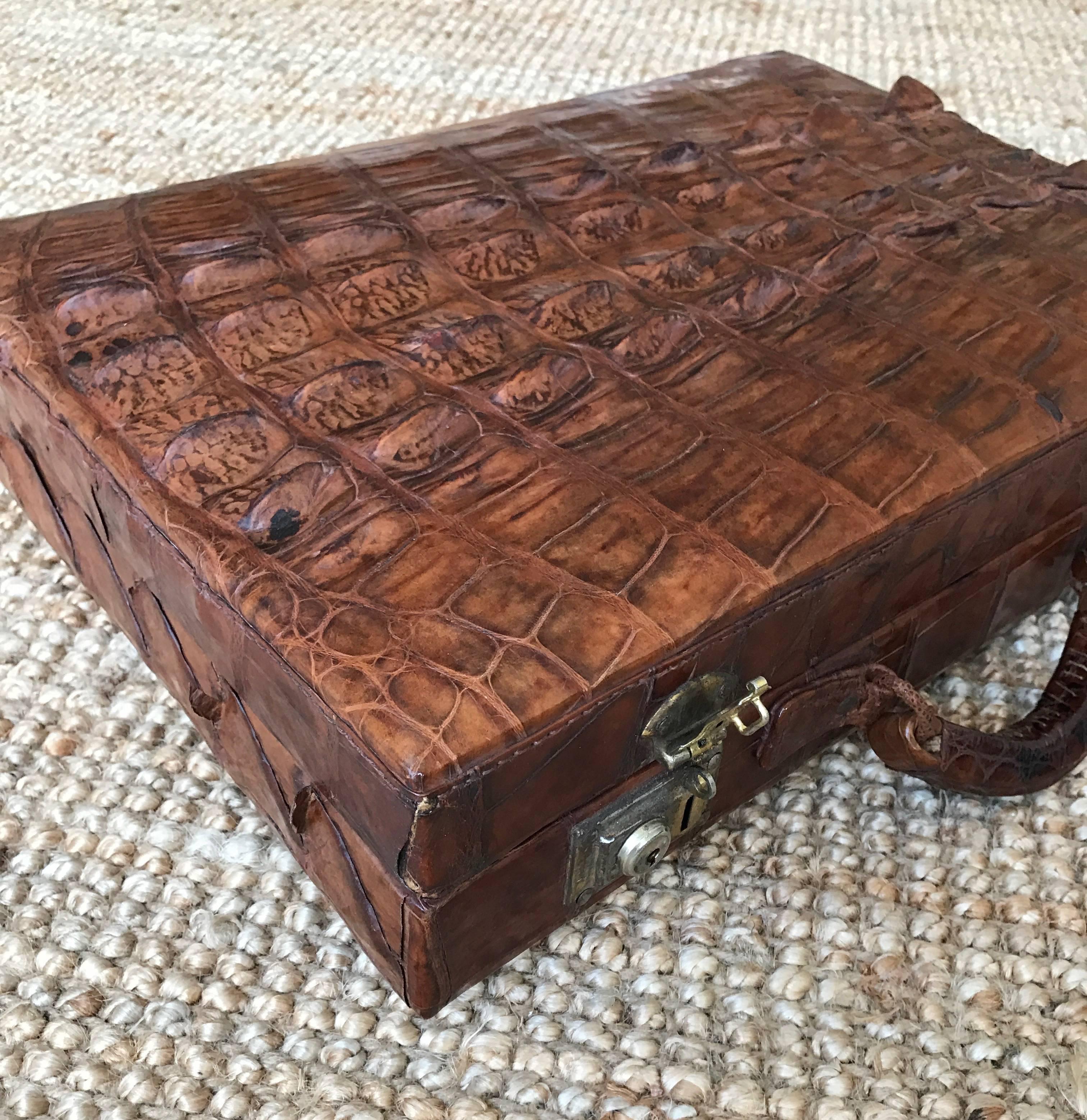 alligator briefcase vintage