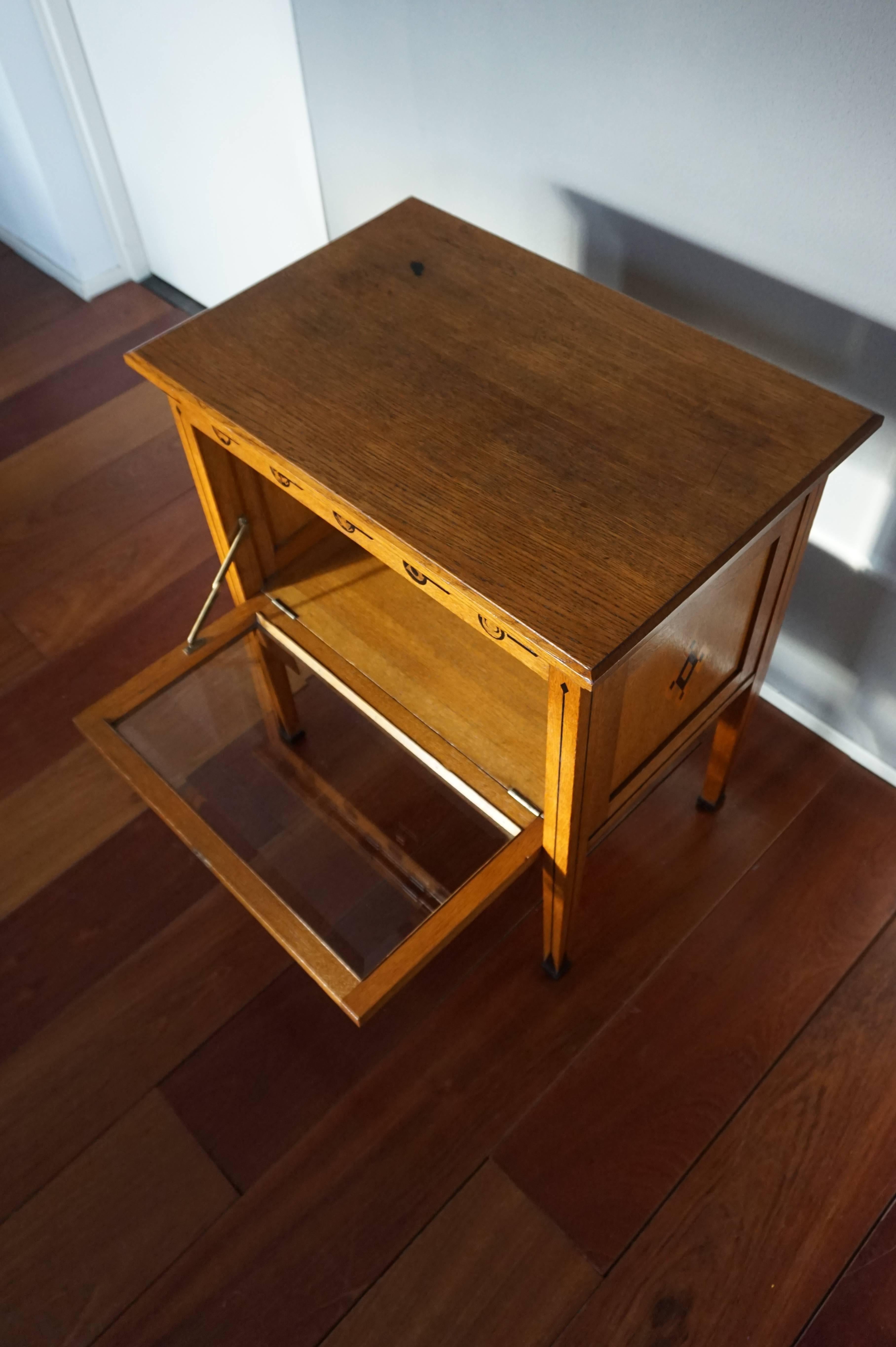 Glass Important & Unique Arts and Crafts Display / Drinks Cabinet by Napoleon Le Grand
