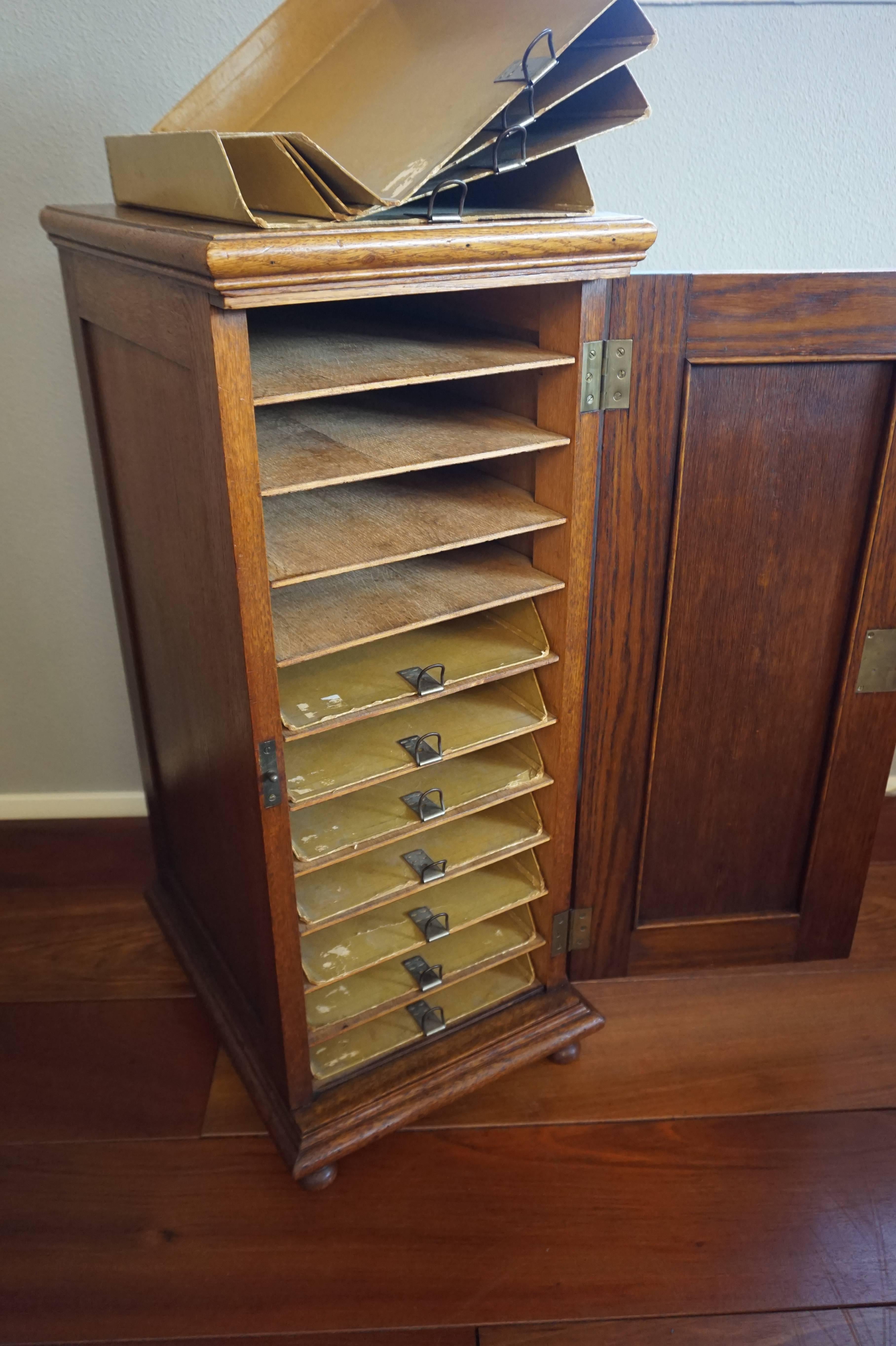 Early 20th Century 11 Drawers Oak Filing Cabinet Unique and Highly Practical 3