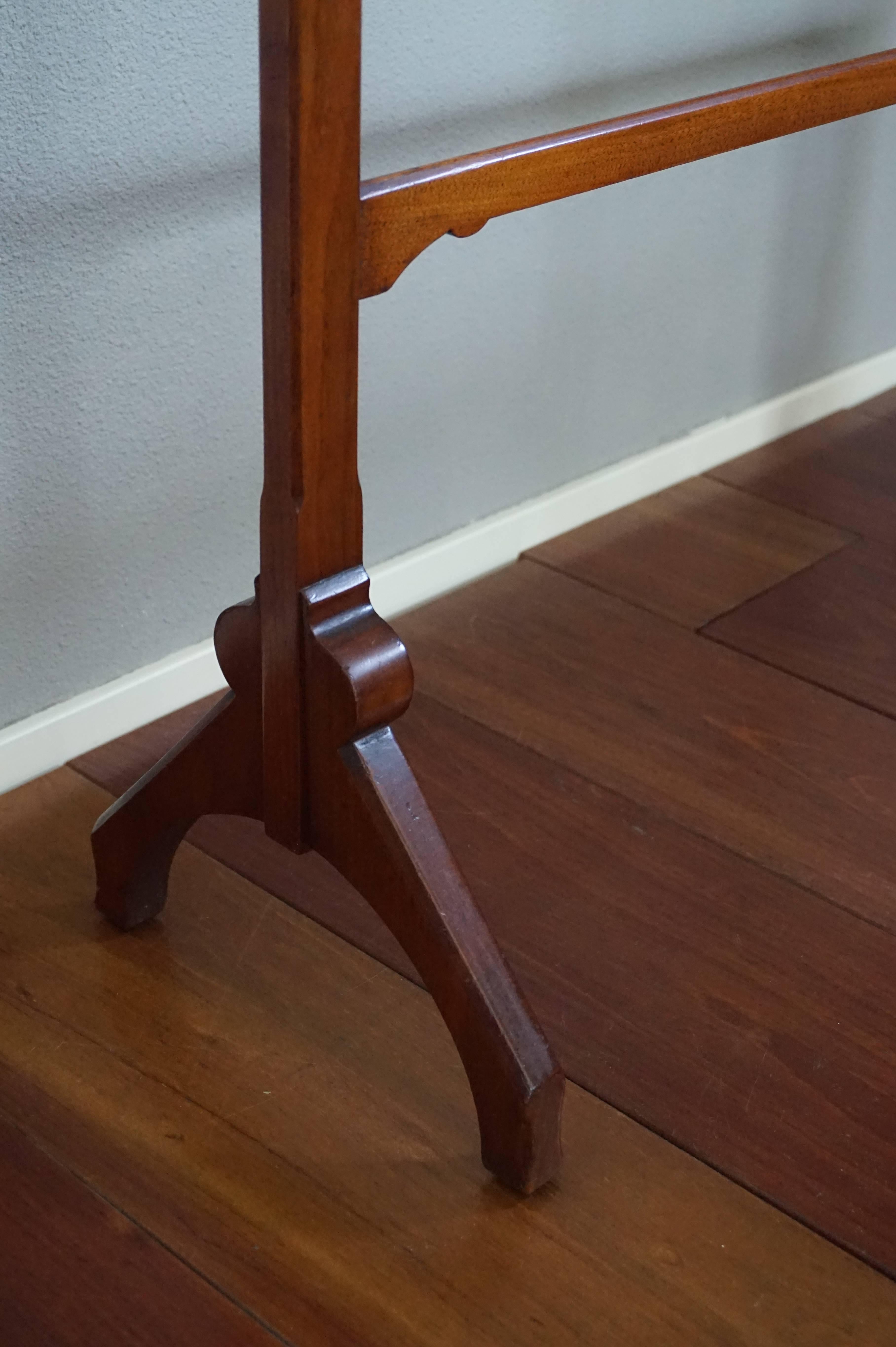 English Arts & Crafts Walnut Towel Rack by Gillow & Co Attributed to Bruce James Talbert
