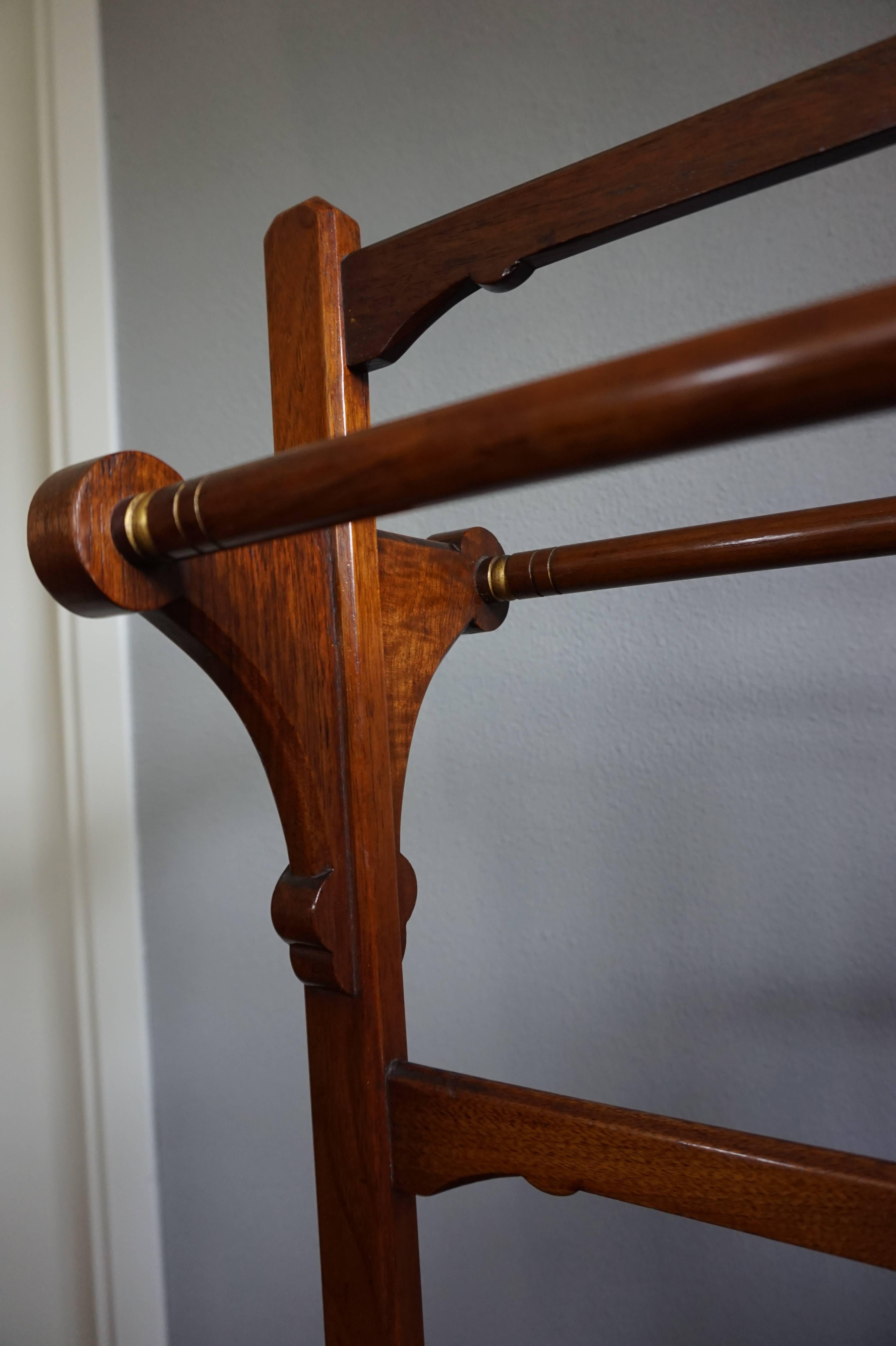 19th Century Arts & Crafts Walnut Towel Rack by Gillow & Co Attributed to Bruce James Talbert