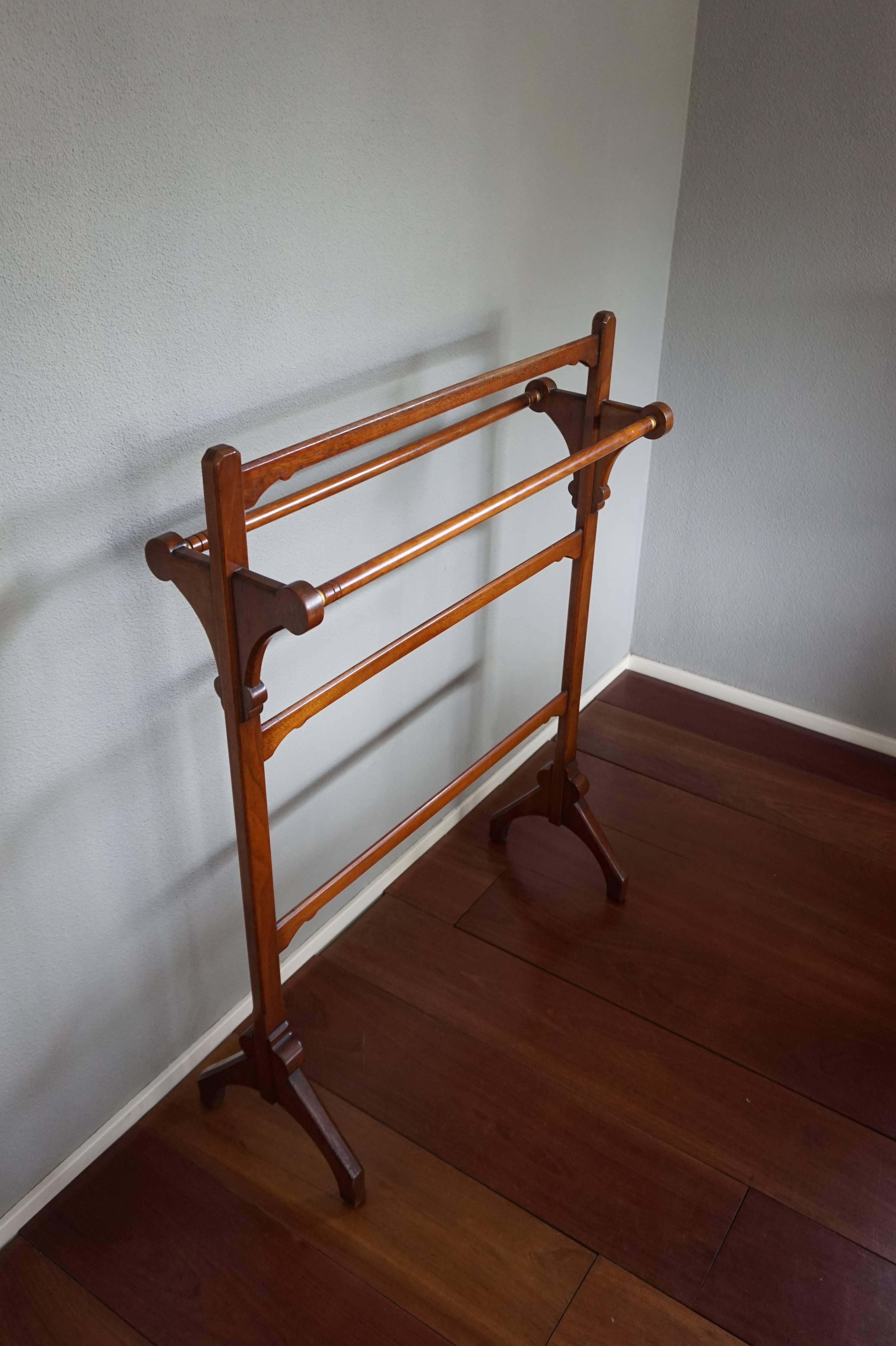 Arts & Crafts Walnut Towel Rack by Gillow & Co Attributed to Bruce James Talbert 2