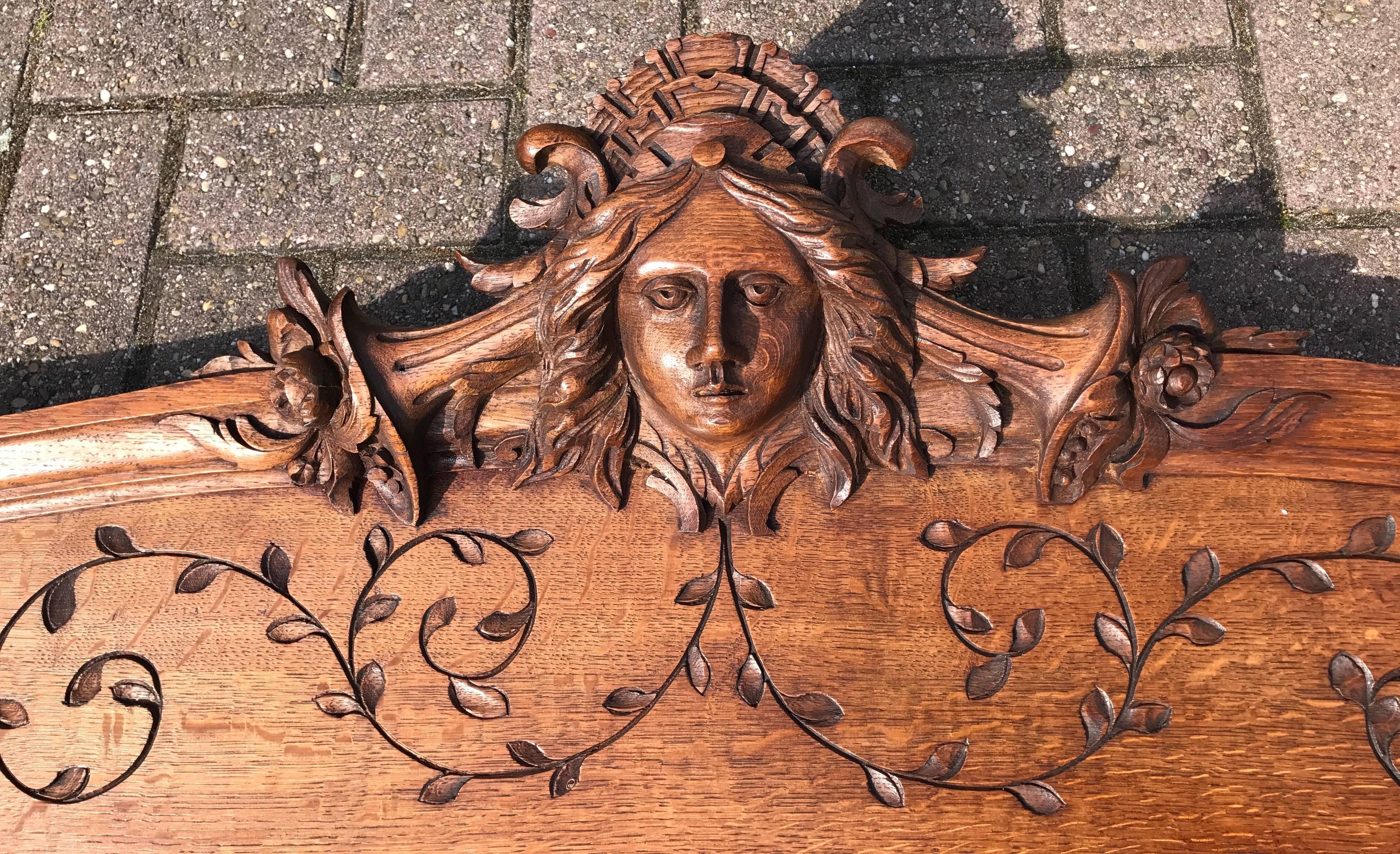 Hand-Carved Art Nouveau over a Door Pediment or Quilt / Tapestry Wall Hanger 1