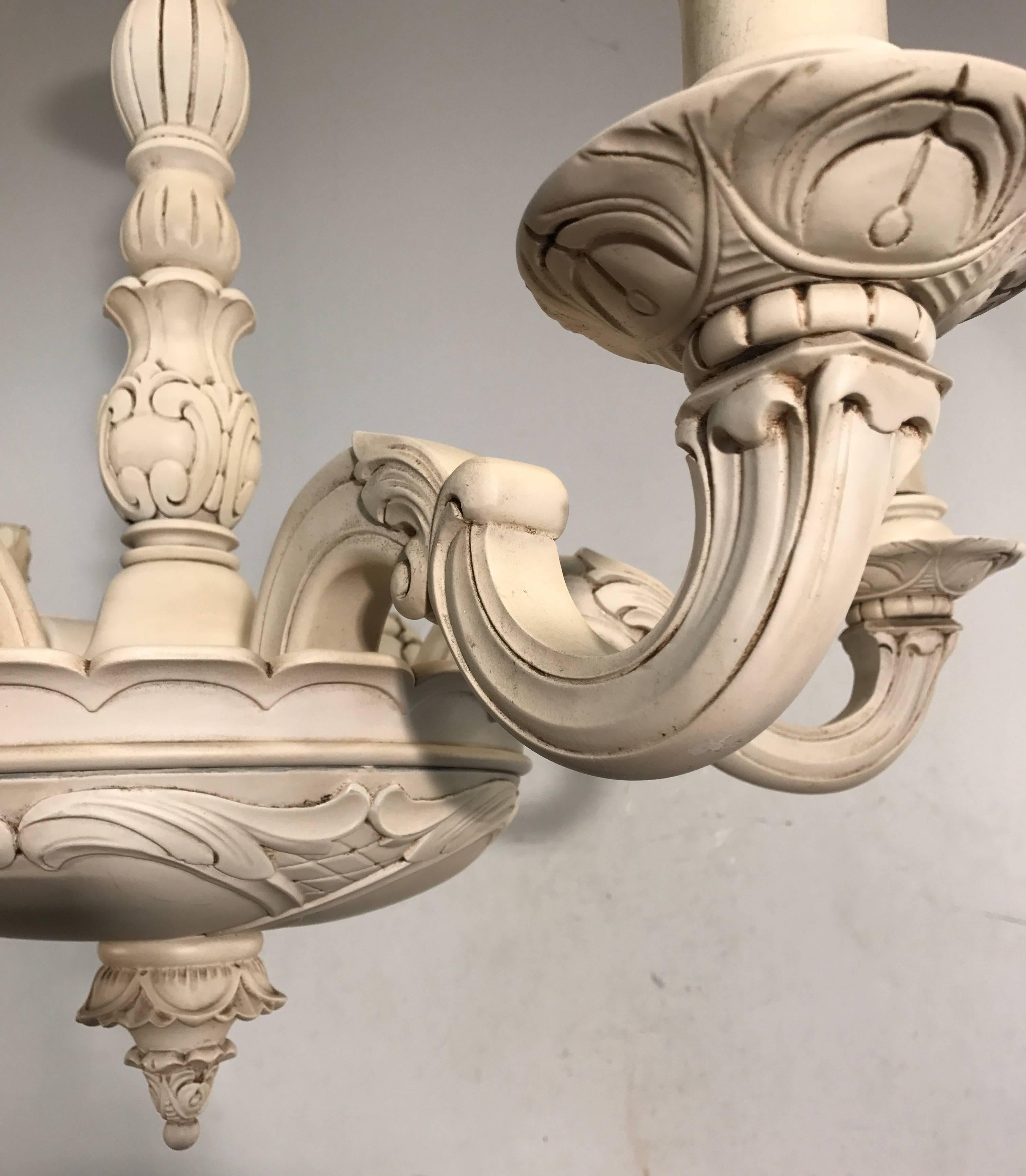 Francese Raro lampadario Art Carved di alta qualità / lampadario a sospensione del 1910 in vendita