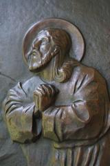 Stunning Bronze Wall Plaque in Relief of Christ Praying on the Mount of Olives
