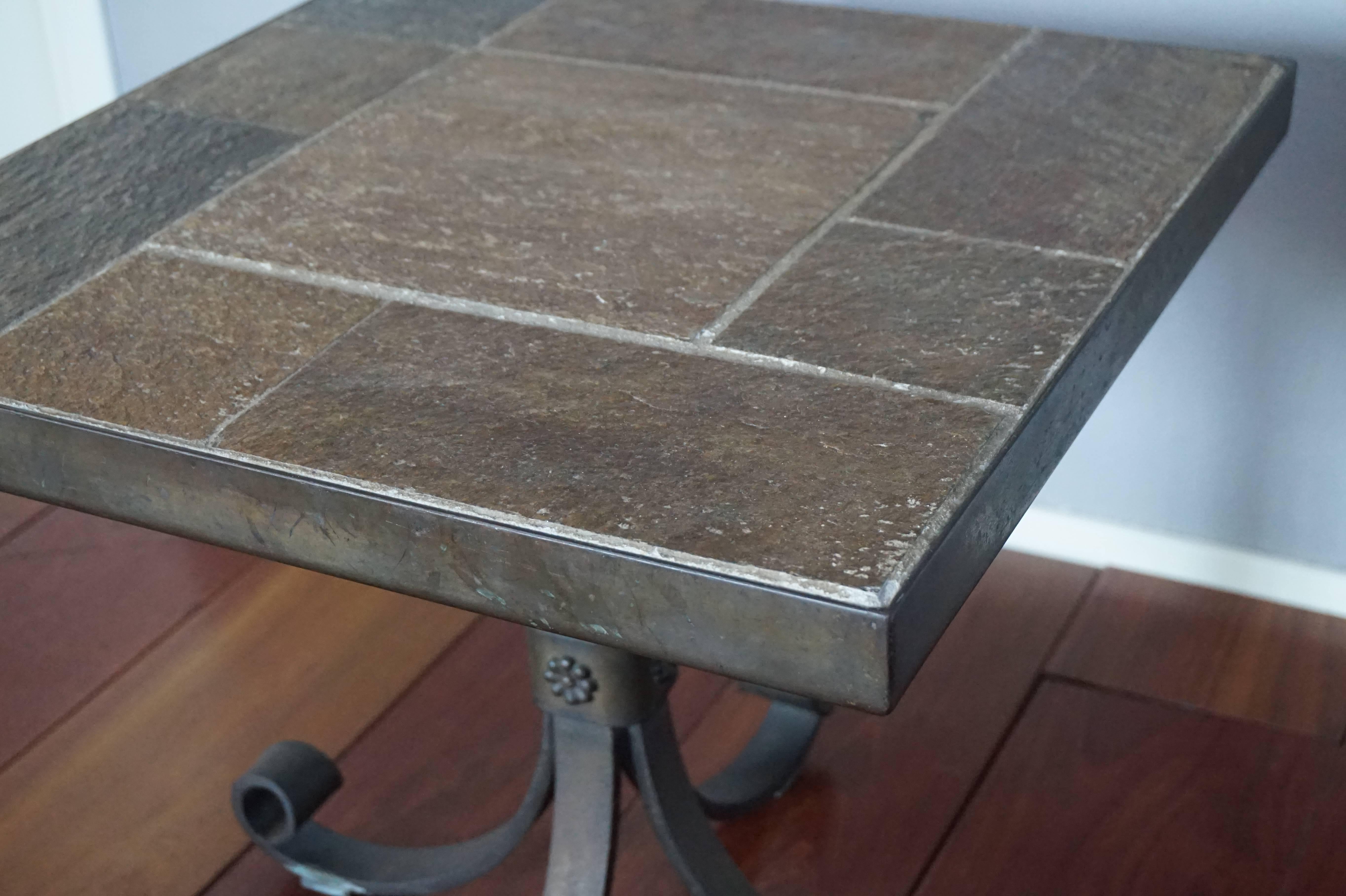 Rare design and practical size Brutalist table.

If you are looking for a coffee or end table that stands out from all the other ones than this rare Brutalist one is definitely worth looking into. First of all, it comes with an extraordinary,
