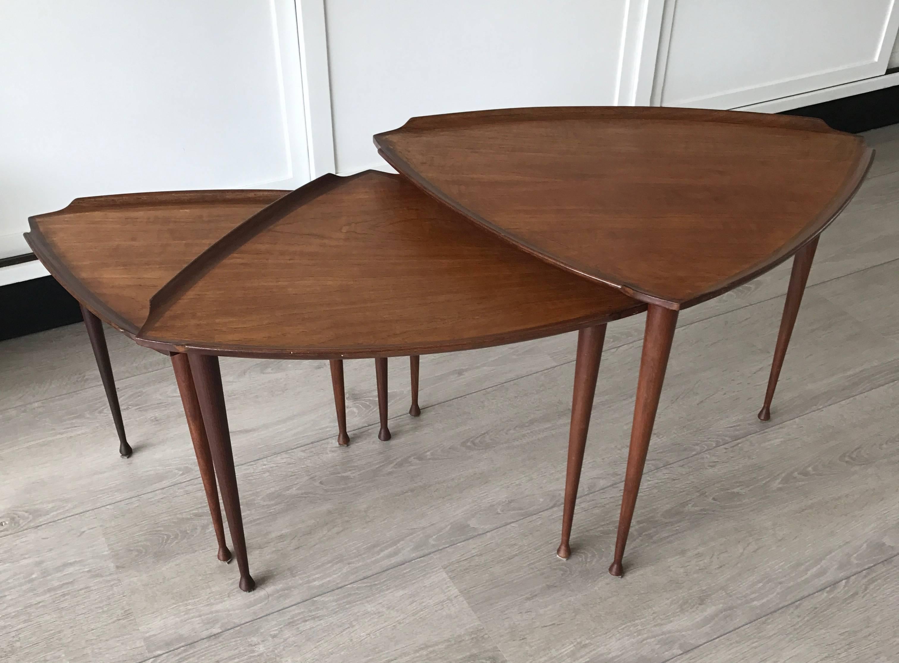 vintage mid century nesting tables