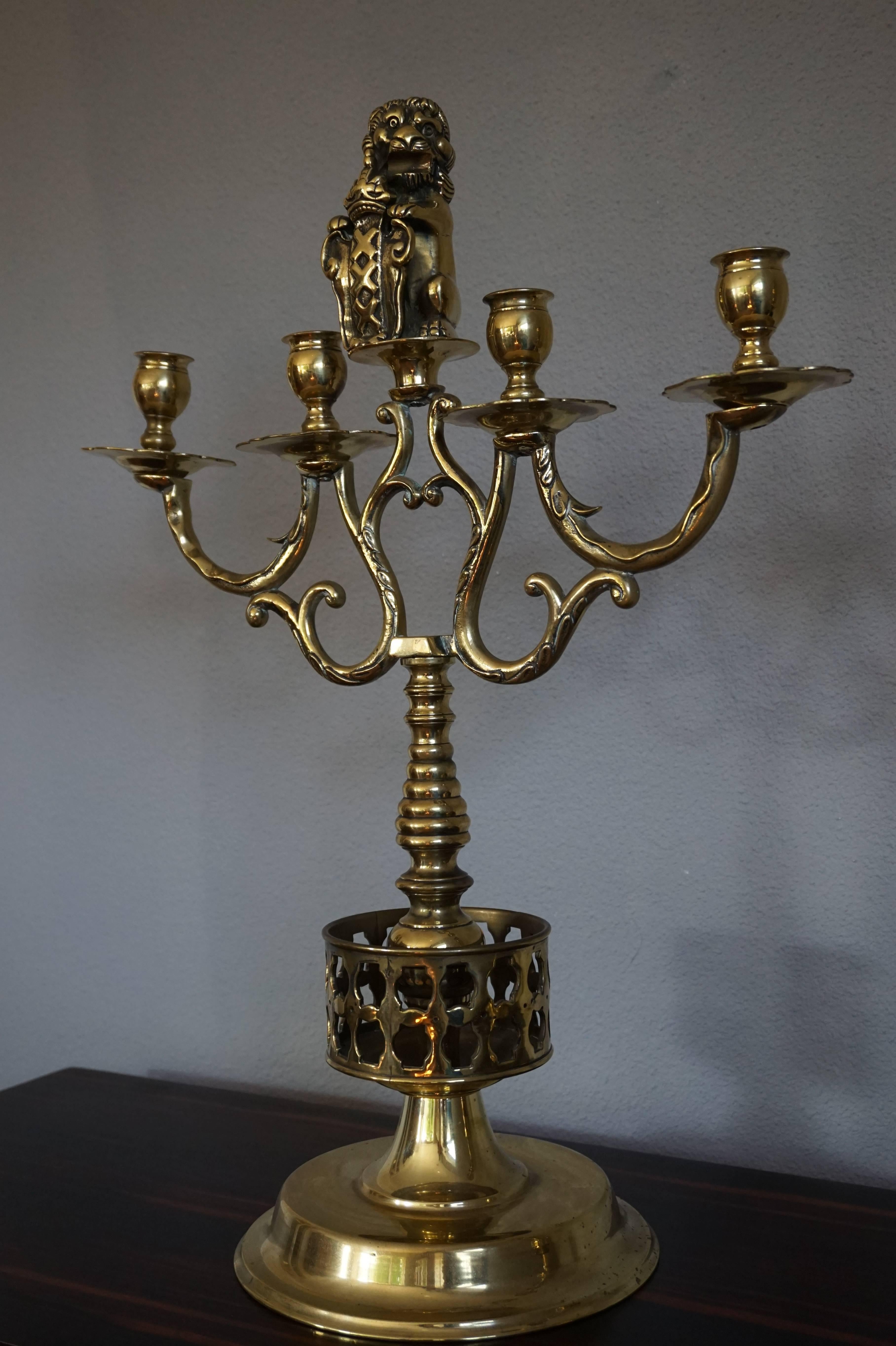 large brass candelabra