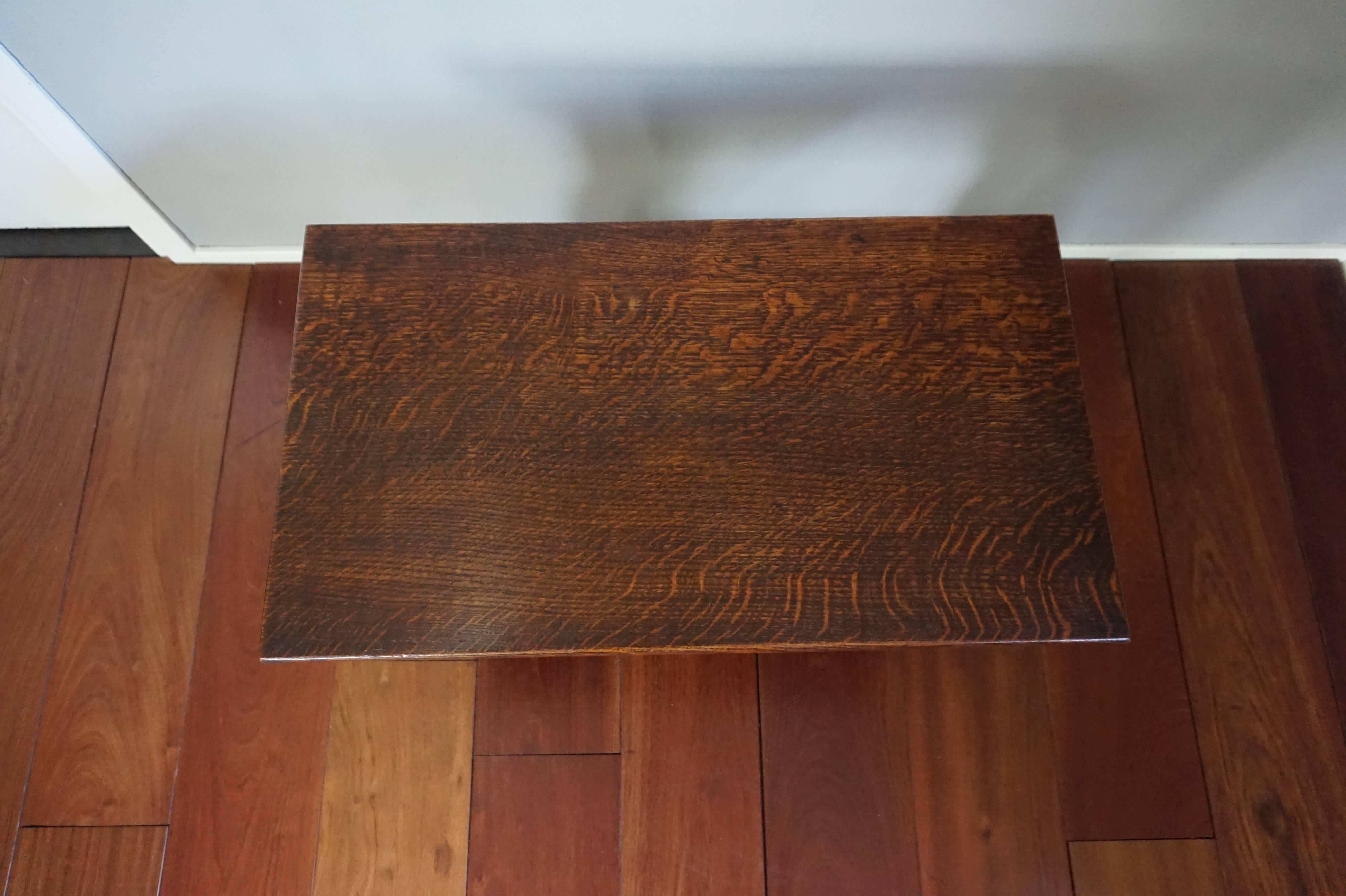 tiger oak side table