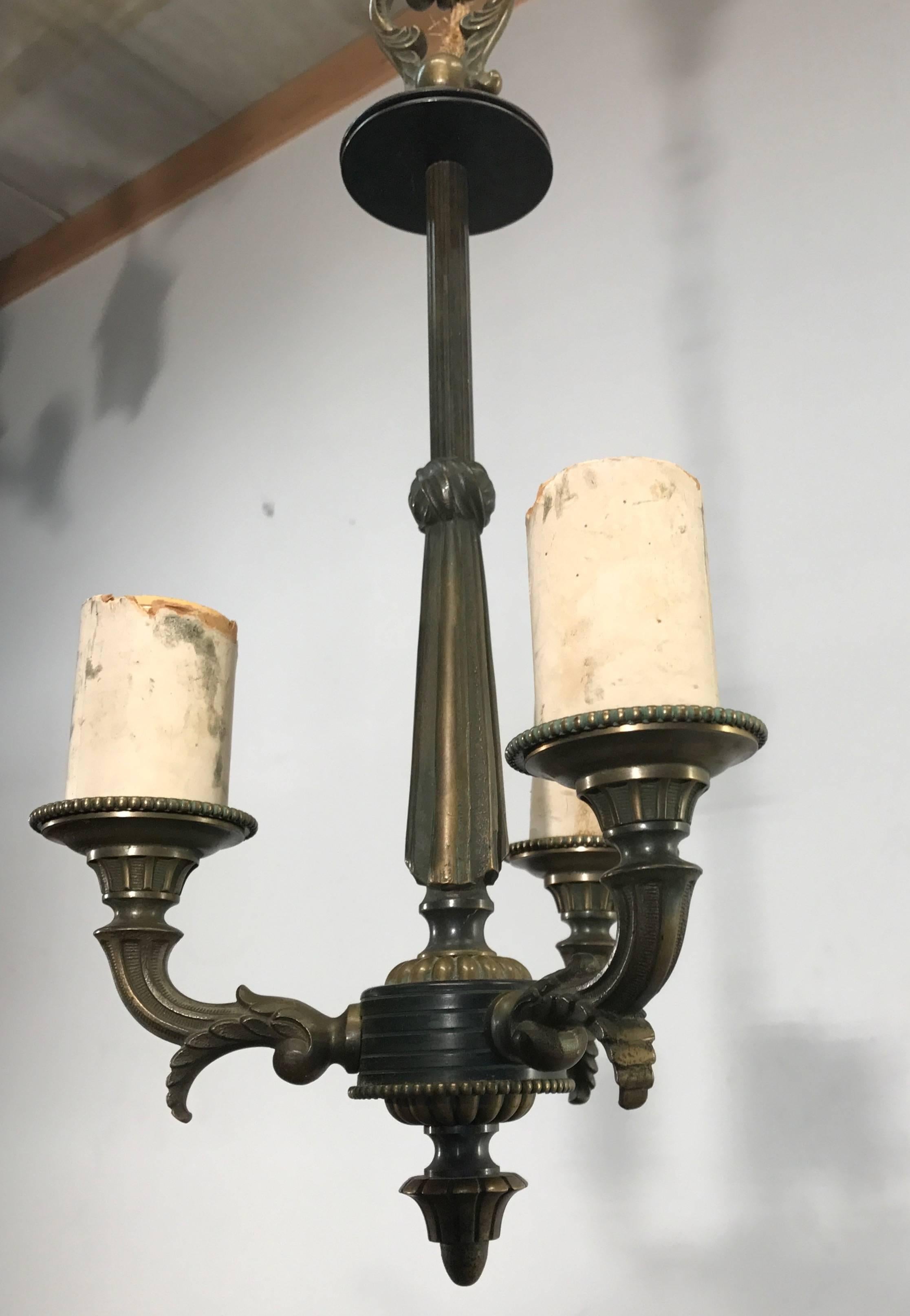 small bronze chandelier