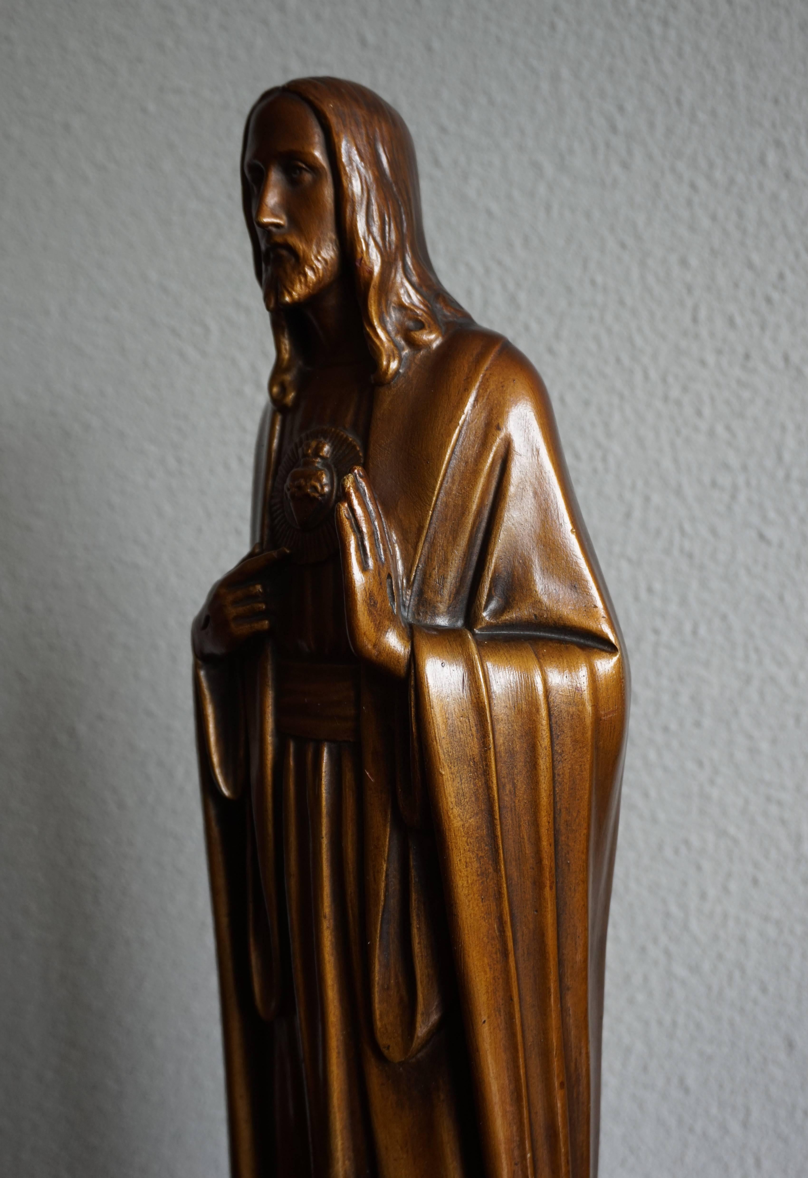 19th Century Early 20th Century Bronzed Plaster Sculpture of Christ by Gebroeders Van Paridon