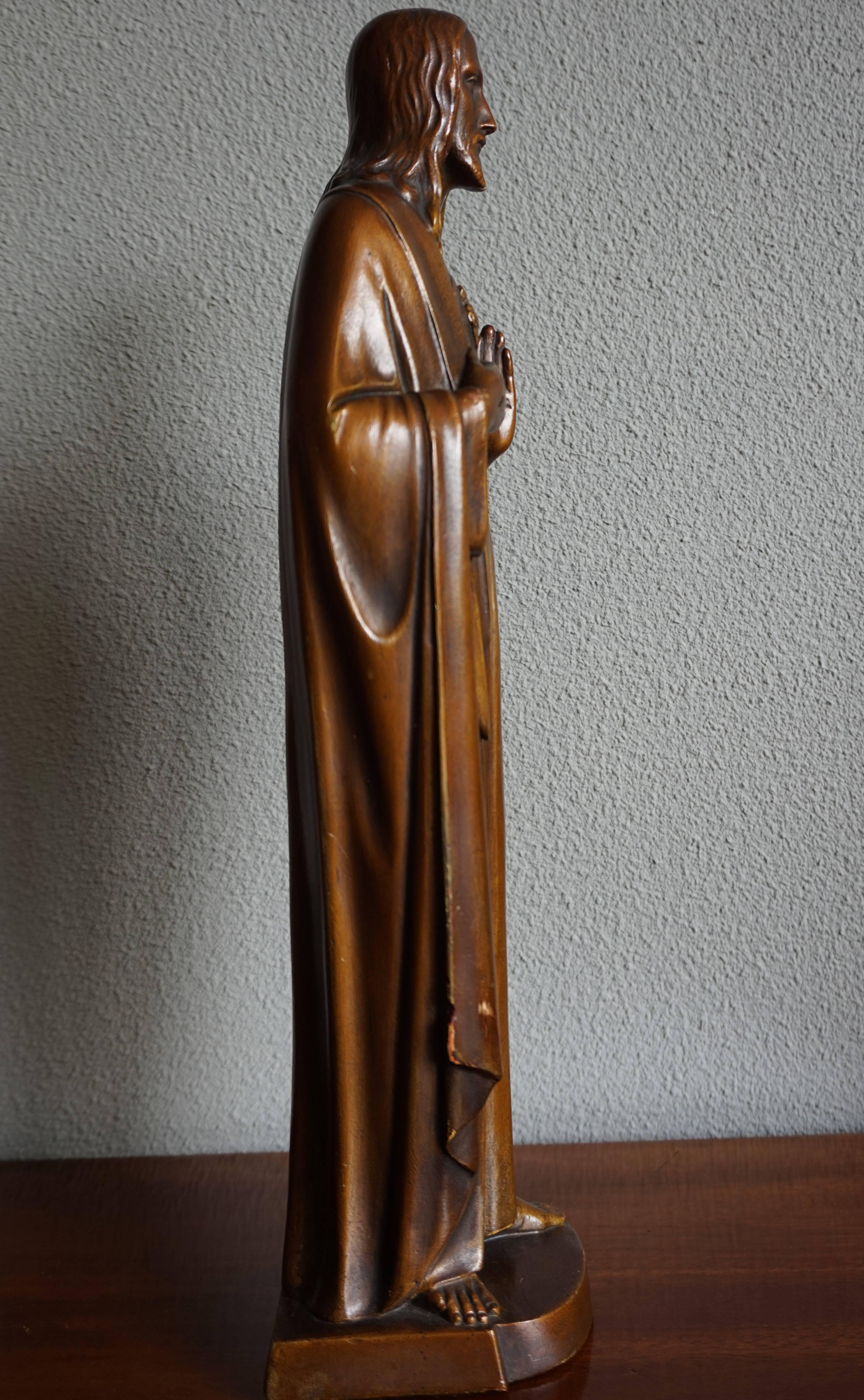Early 20th Century Bronzed Plaster Sculpture of Christ by Gebroeders Van Paridon 2