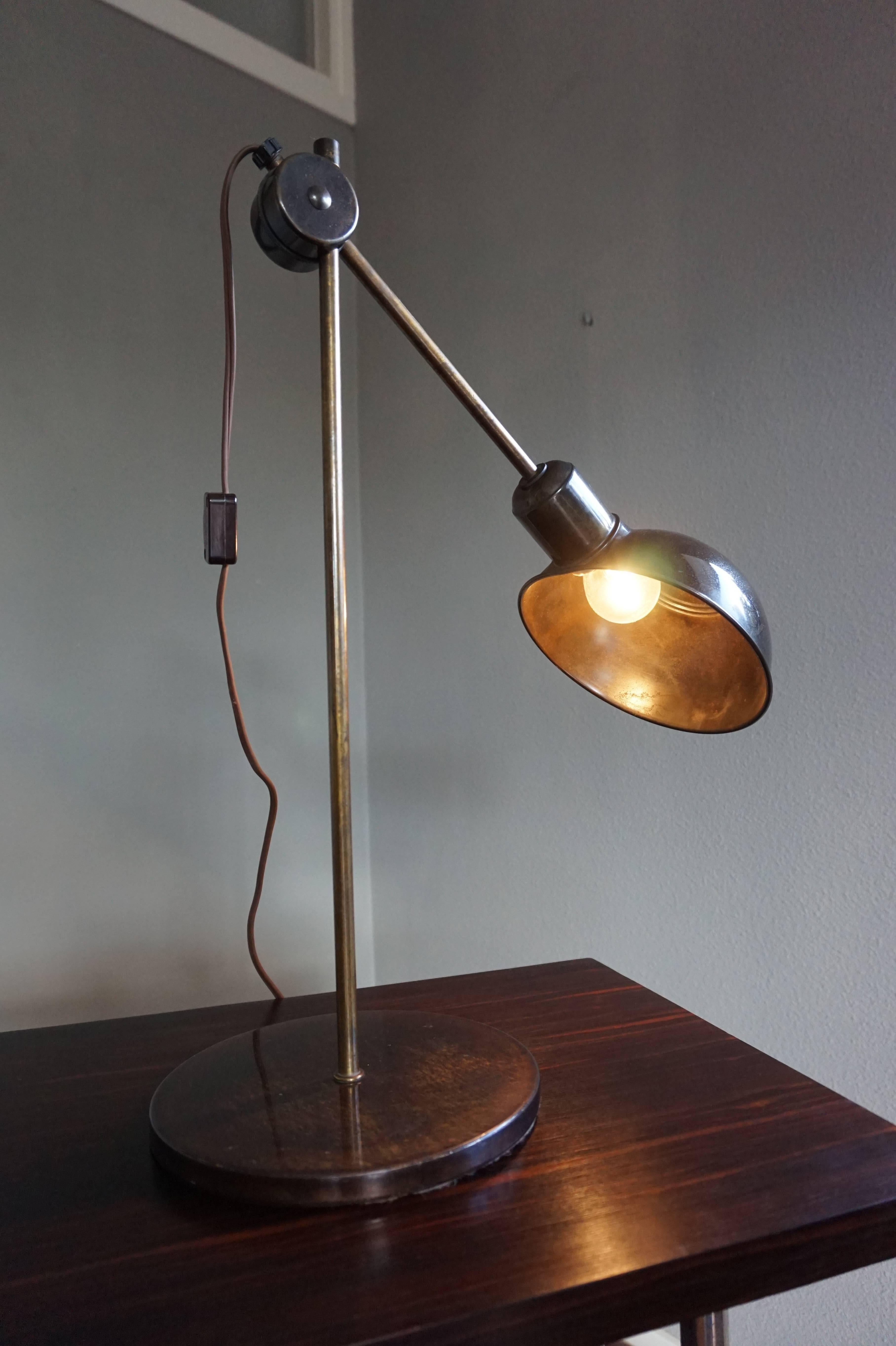 Rare Mid-Century Modern Bronzed Table Lamp / Desk Lamp of Japanese Make & Design 2