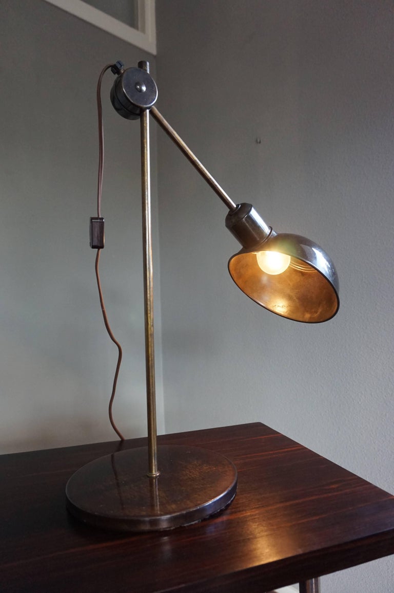 Rare Mid-Century Modern Bronzed Table Lamp / Desk Lamp of ...