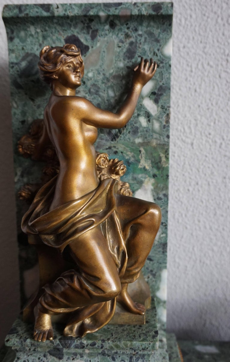 Napoleon III Antique Marble & Bronze Napoleon 3 Inkstand by Marcel Debut Salon Des Beaux-Arts For Sale