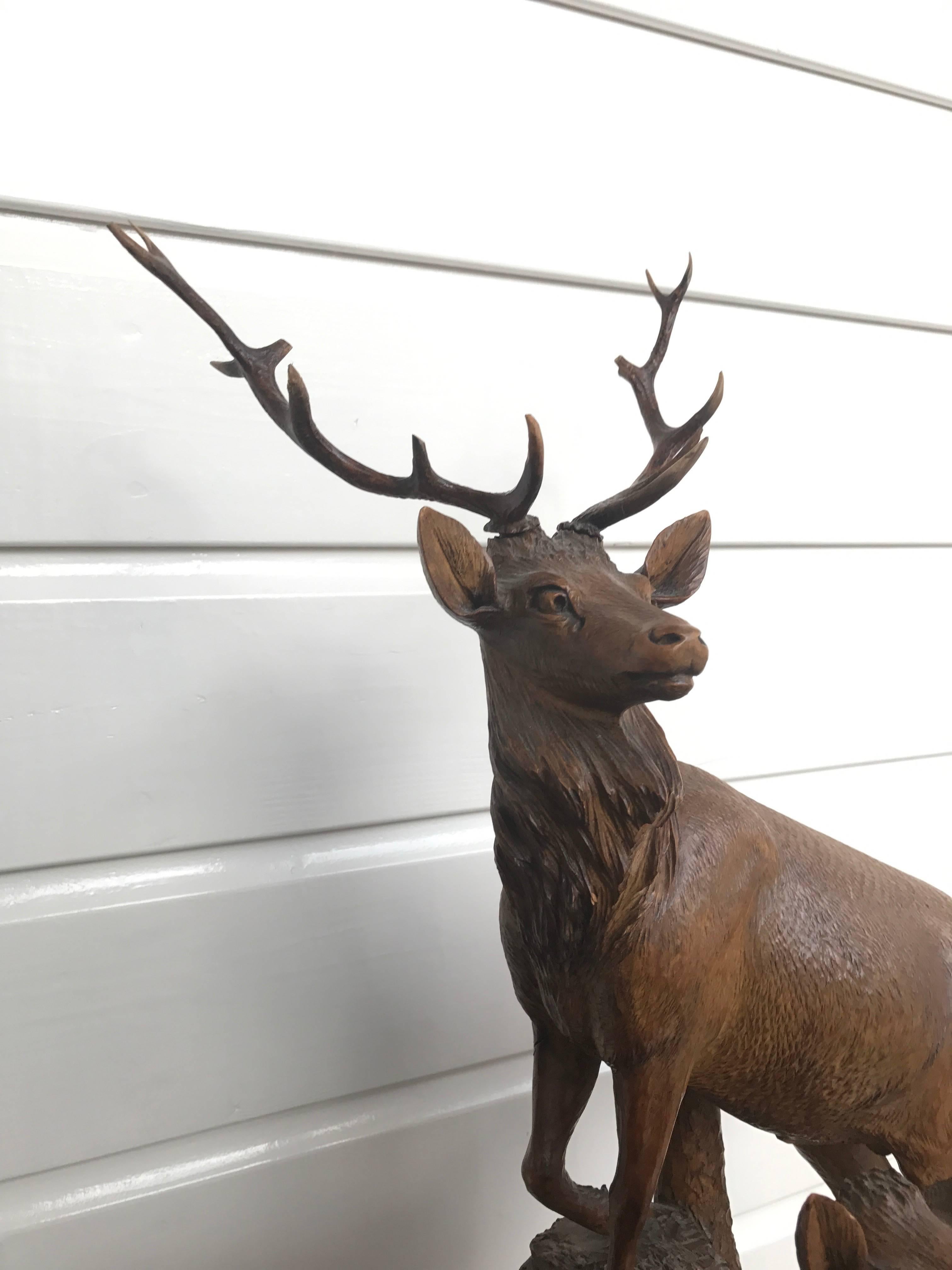 large deer statue