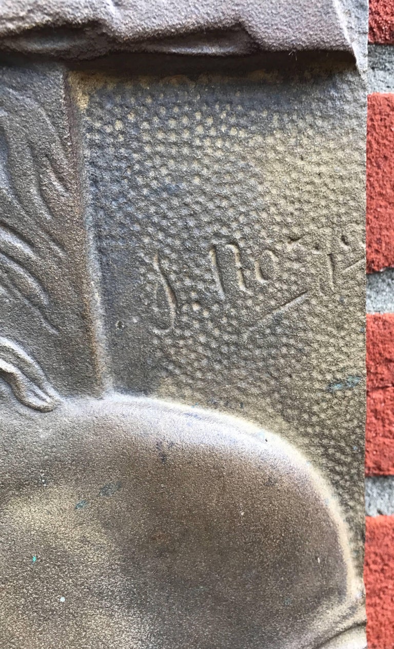 Impressive and Large Bronze Wall Plaque of a Suffering Christ by Sylvain For Sale at 1stDibs