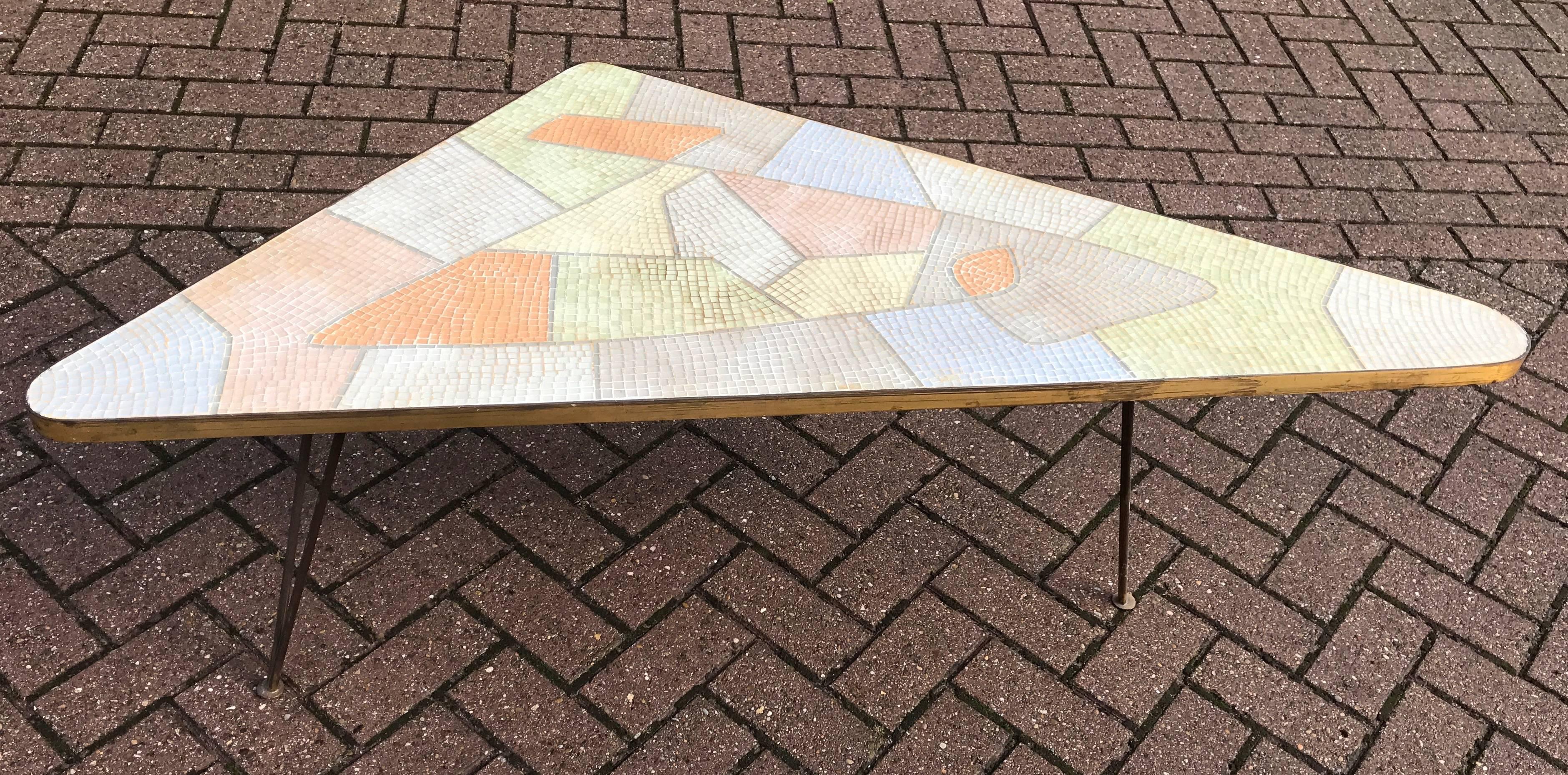 triangle shaped glass coffee table