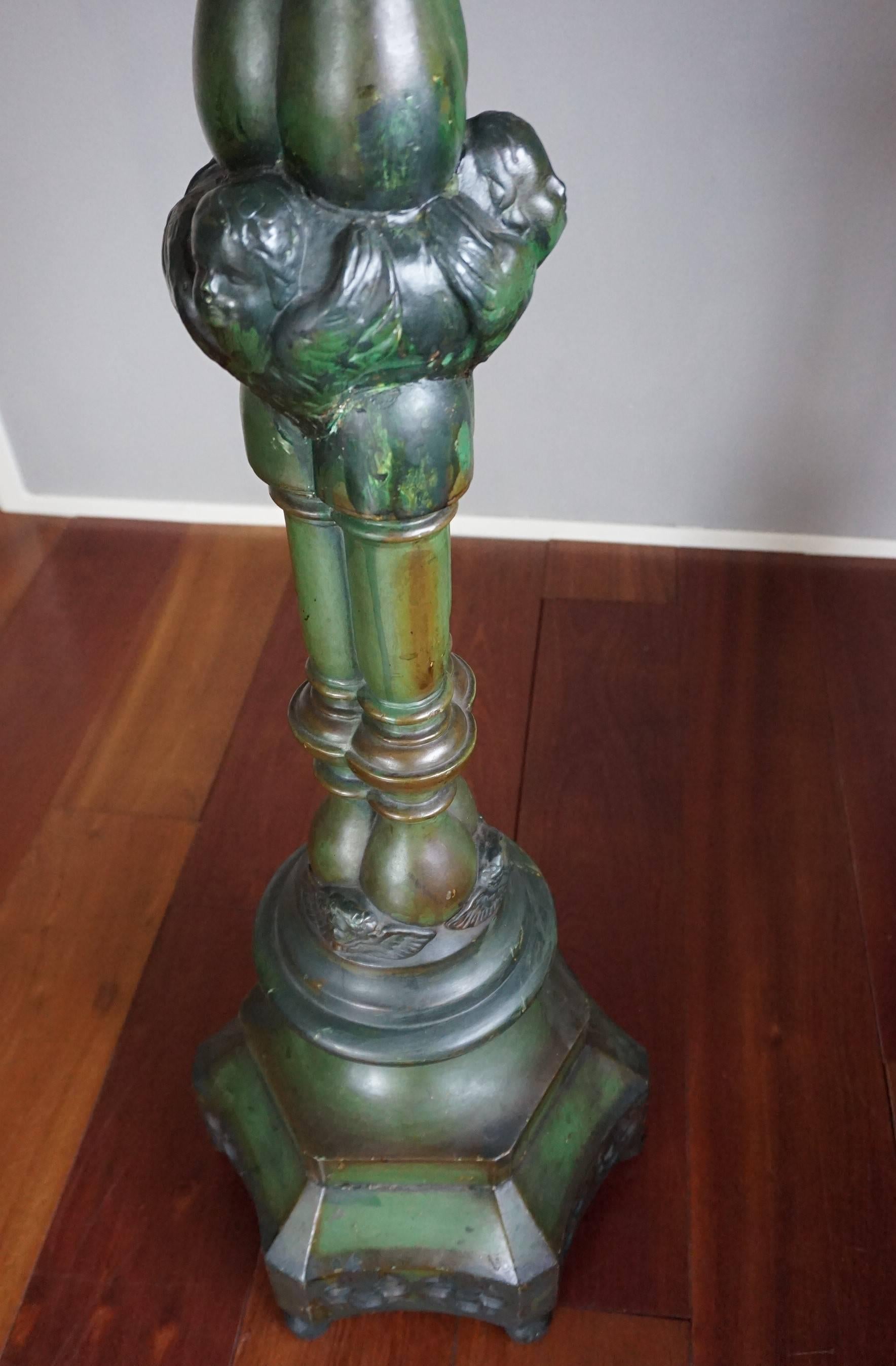 wooden church candlesticks