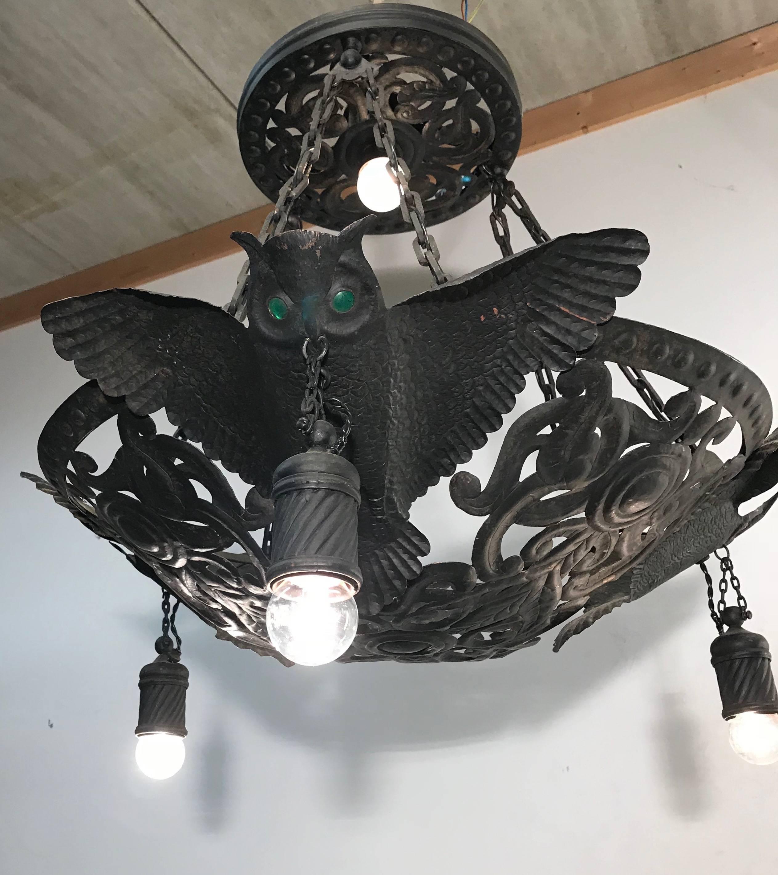 owl ceiling light