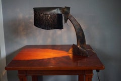 Antique Arts and Crafts Copper Table Lamp or Desk Lamp Attr. to Conrad Fehn