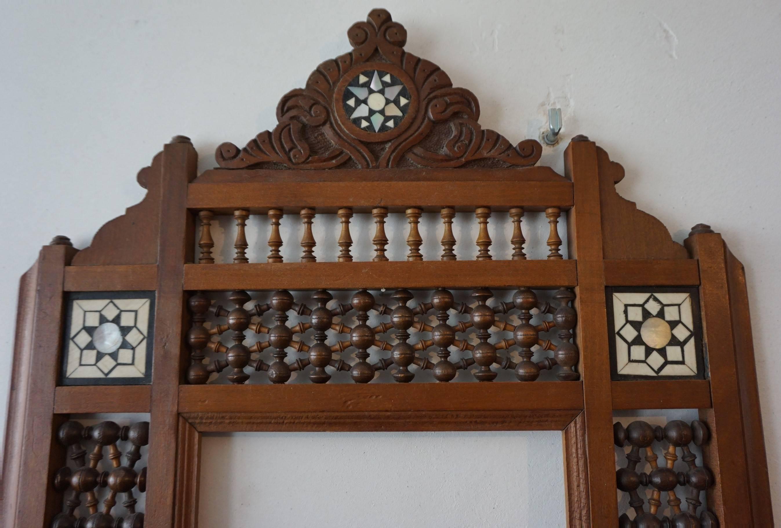 Hand-Crafted Rare Early 20th Century Handcrafted Set of Moorish Arabic Inlaid Picture Frames