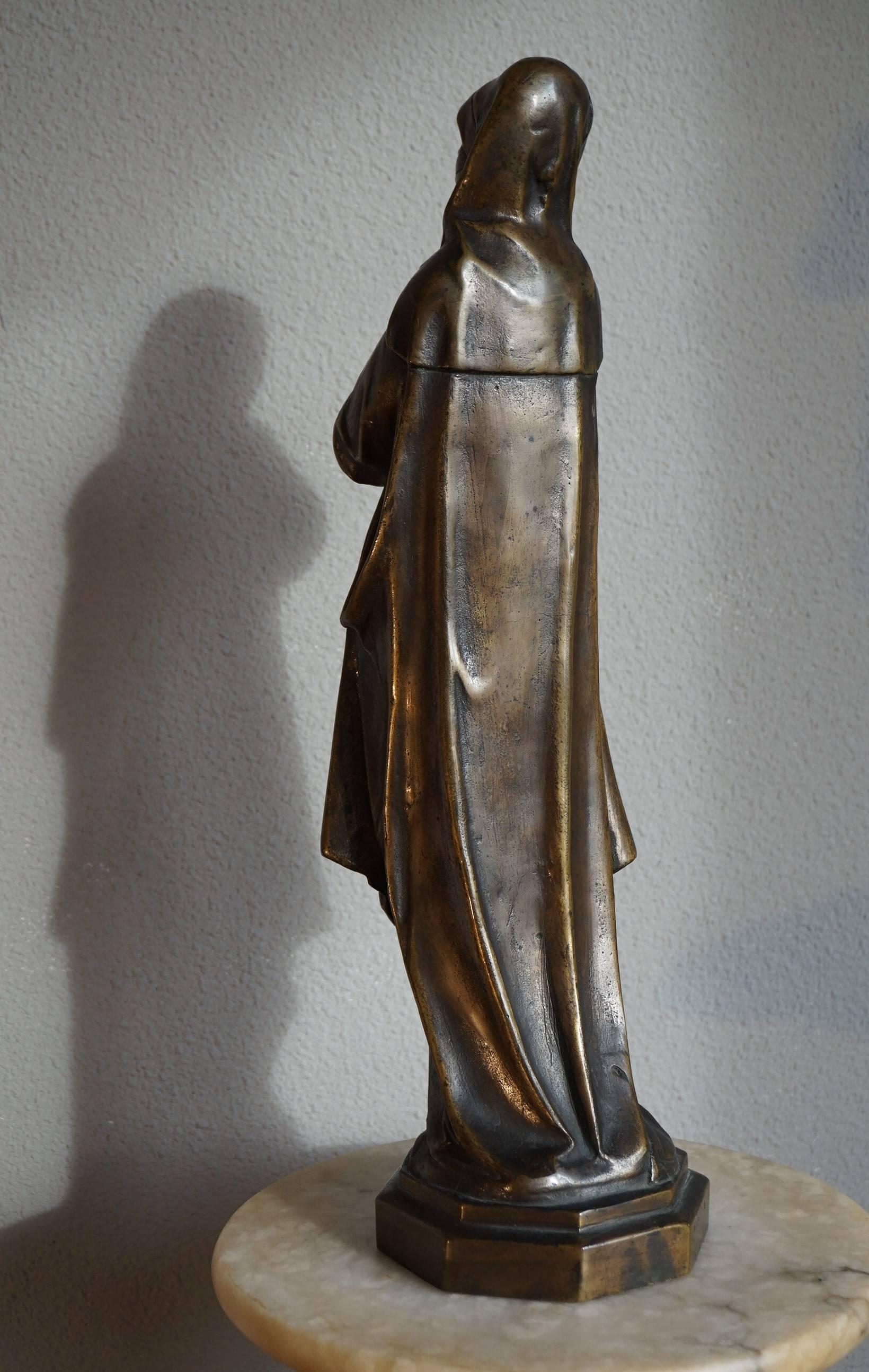 Early 20th Century Bronze Statuette Sculpture of Saint Teresa of Avila, Spain 1