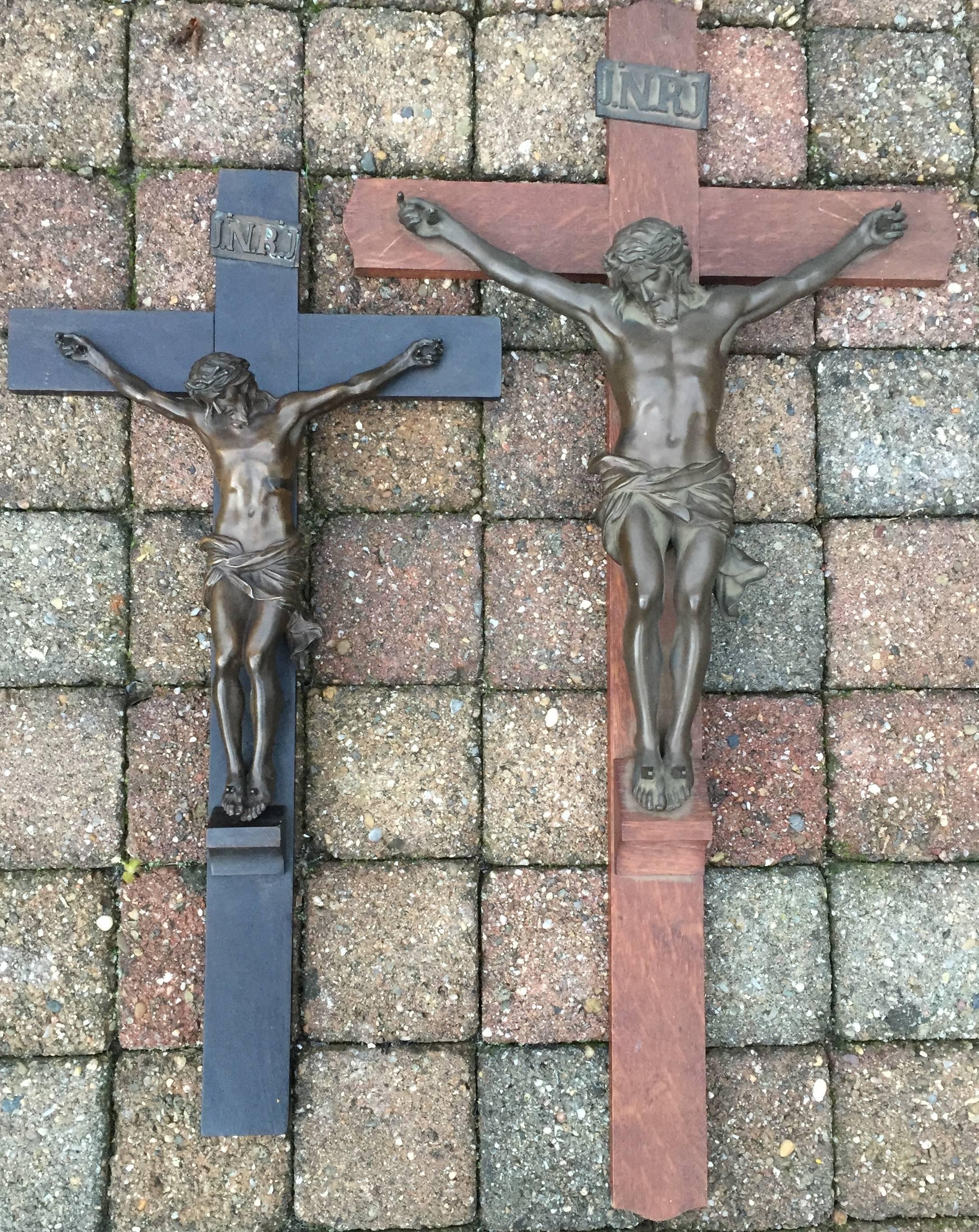 19th Century Great Quality Bronze Wall Crucifix Attributed to F. Barbedienne 3