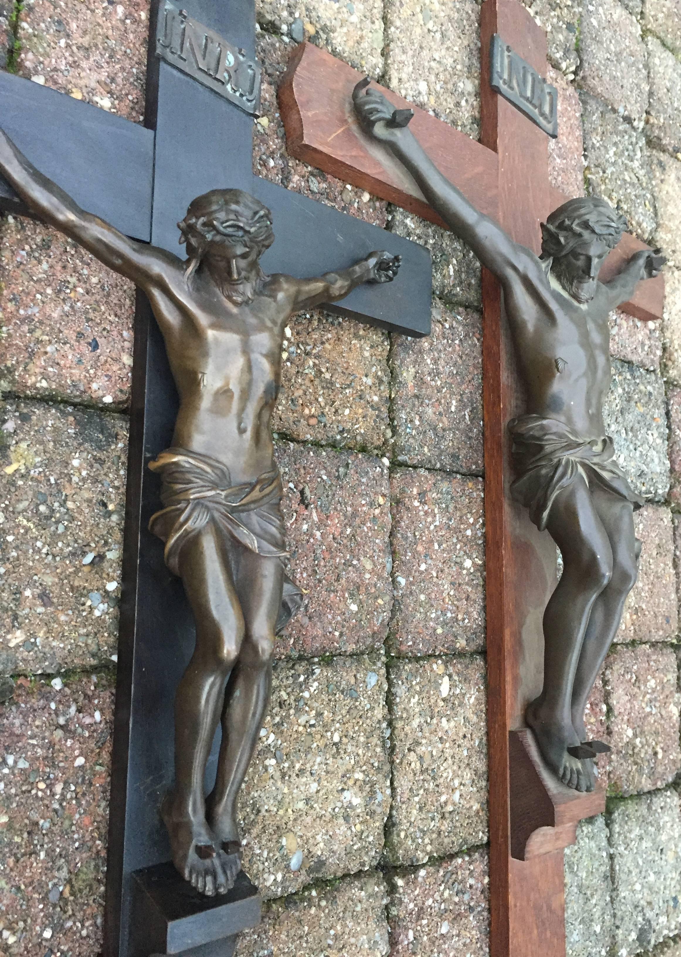 19th Century Great Quality Bronze Wall Crucifix Attributed to F. Barbedienne 4