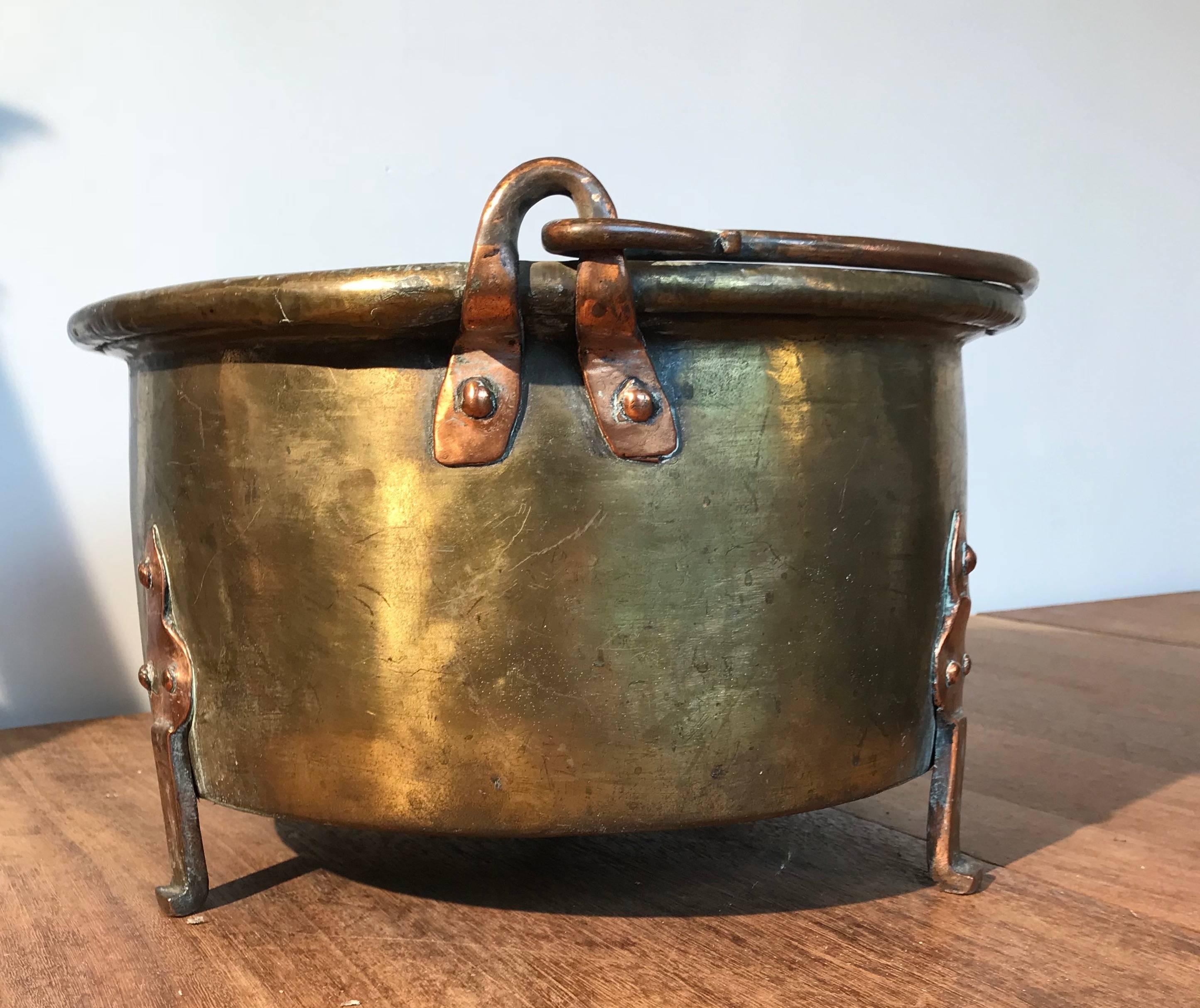 brass firewood bucket