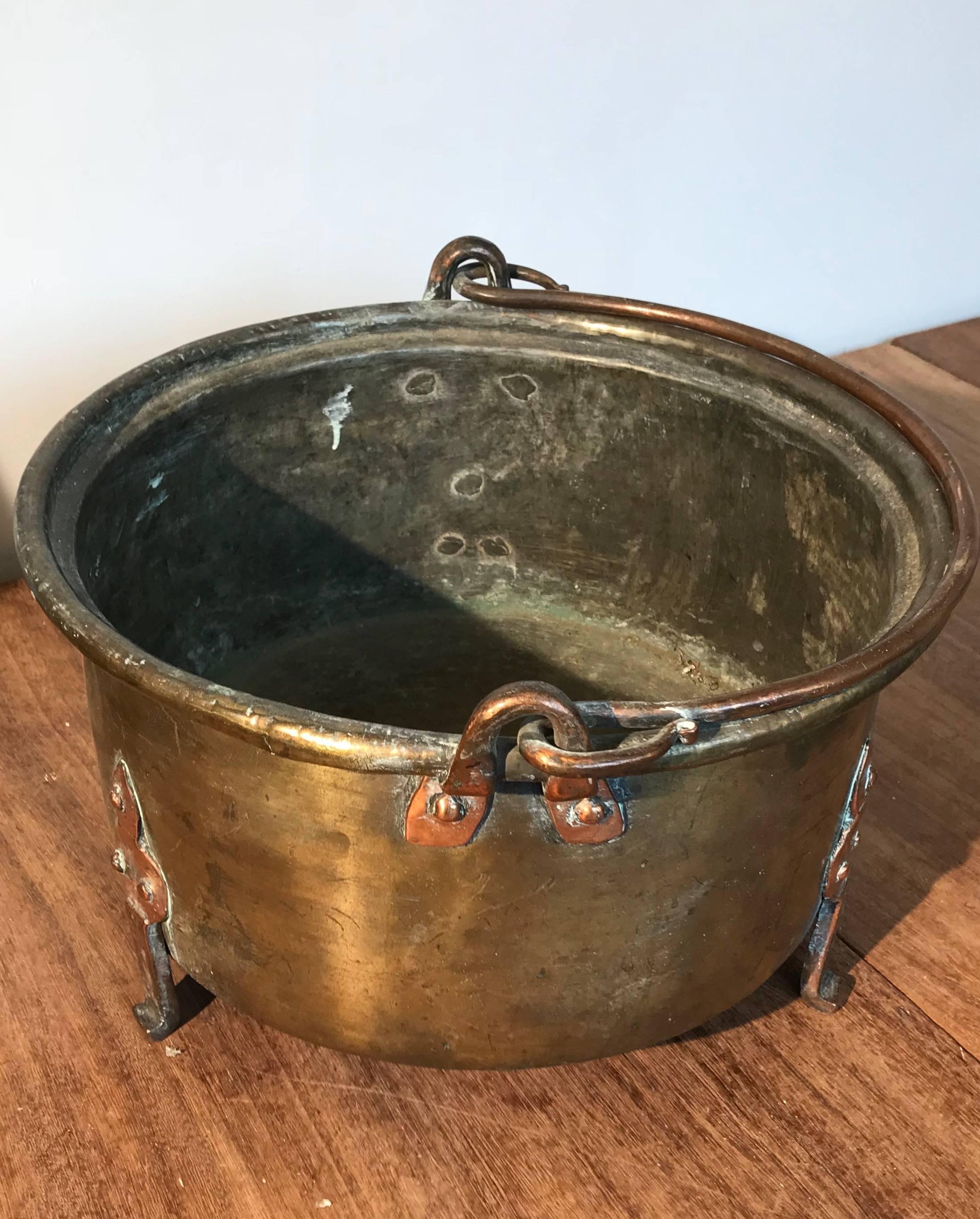 brass bucket for firewood