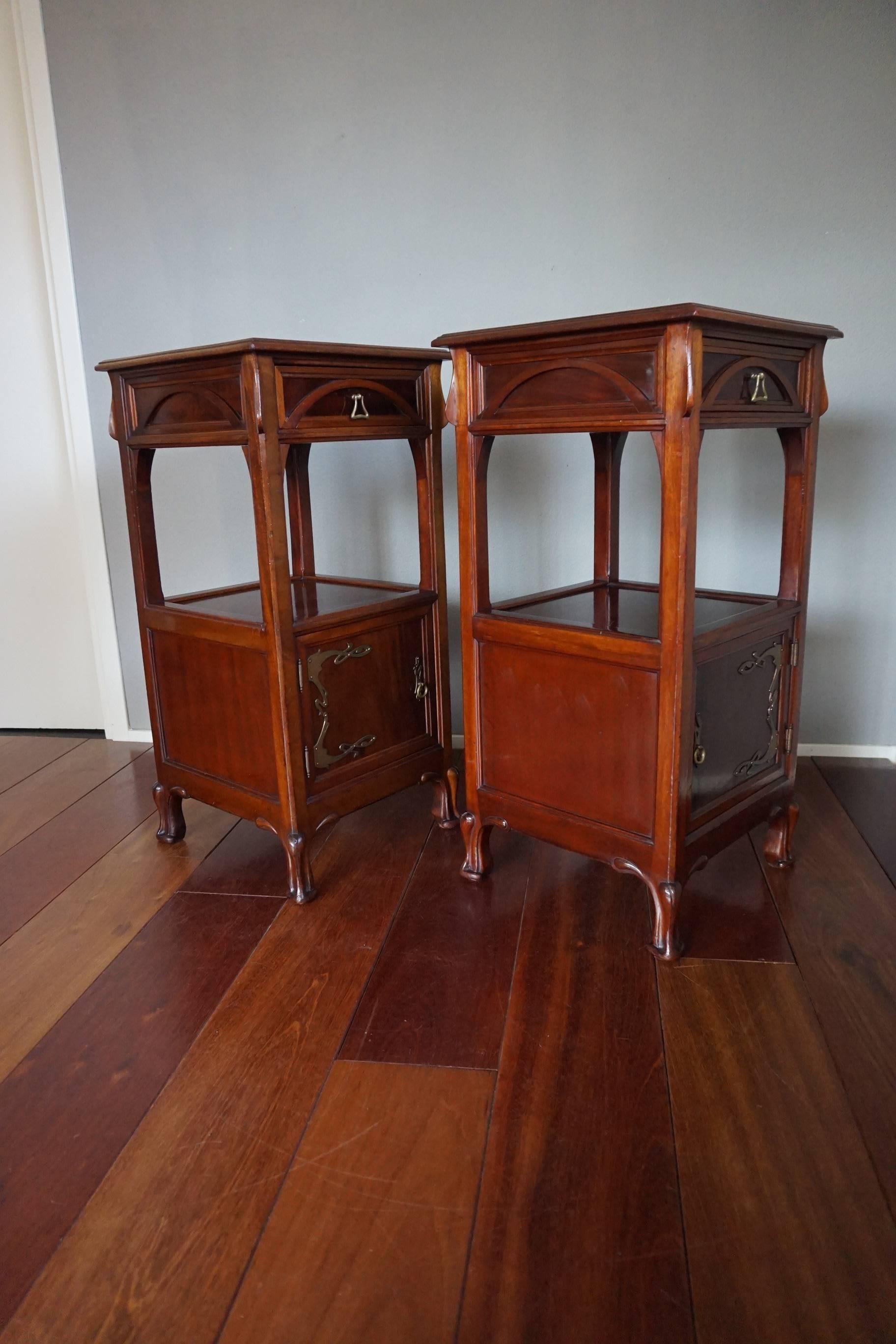 art nouveau bedside tables