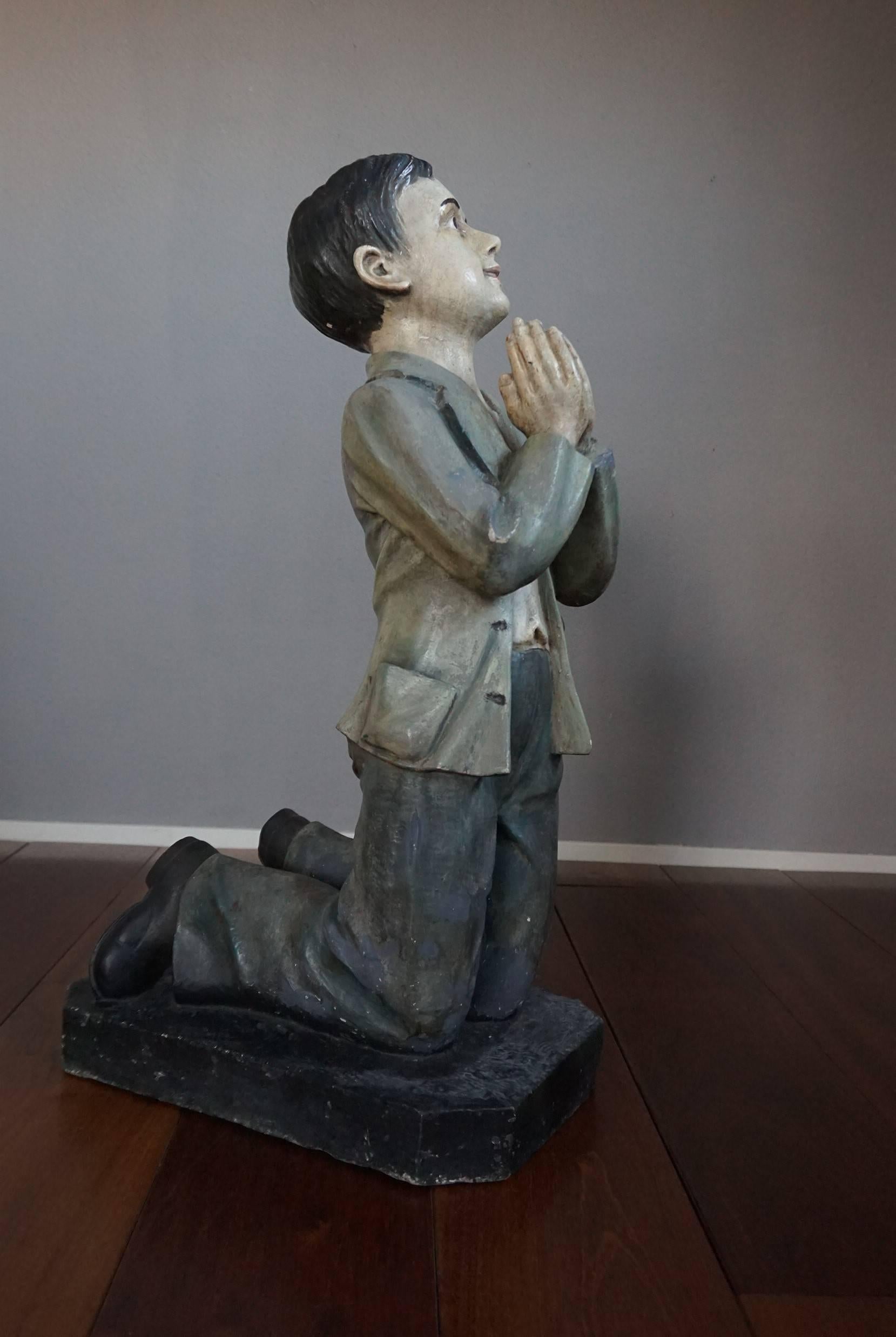 20th Century Devotional Statues / Religious Sculptures of St. Francisco de Jesus Marto & More For Sale