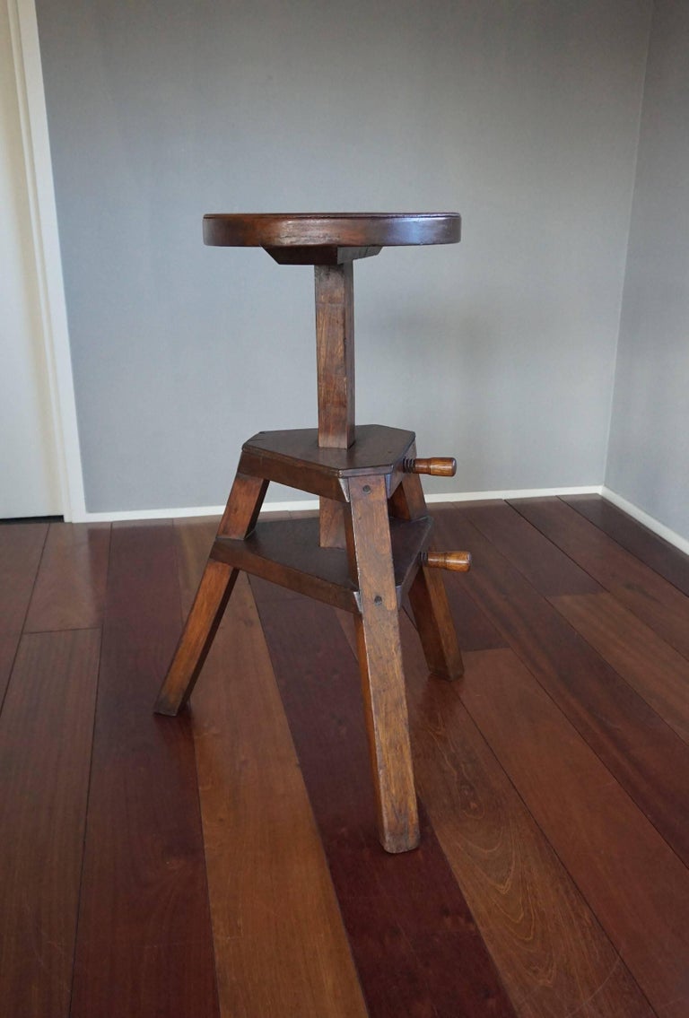 Antique Arts and Crafts Sculptor Stand / Sculpture Display Pedestal of