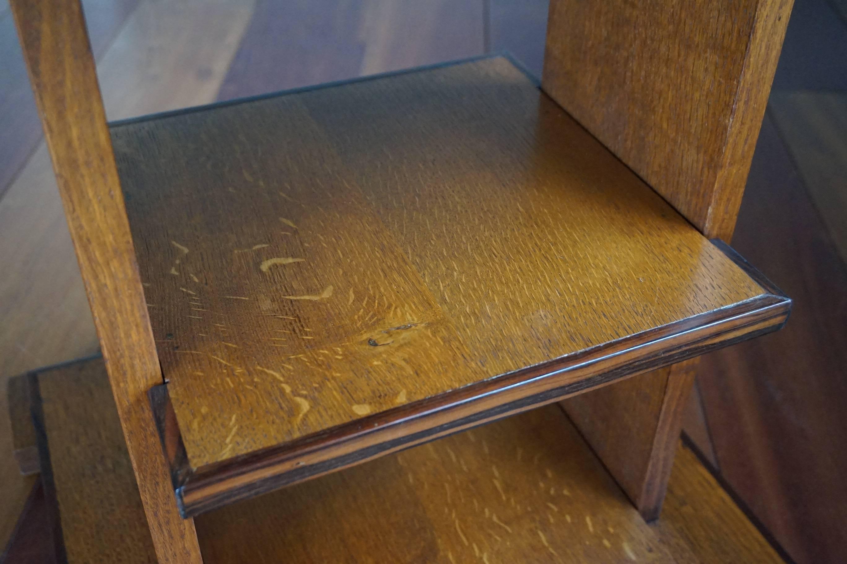 20th Century Stunning Dutch Arts and Crafts Design Coffee Table of Solid Oak and Coromandel