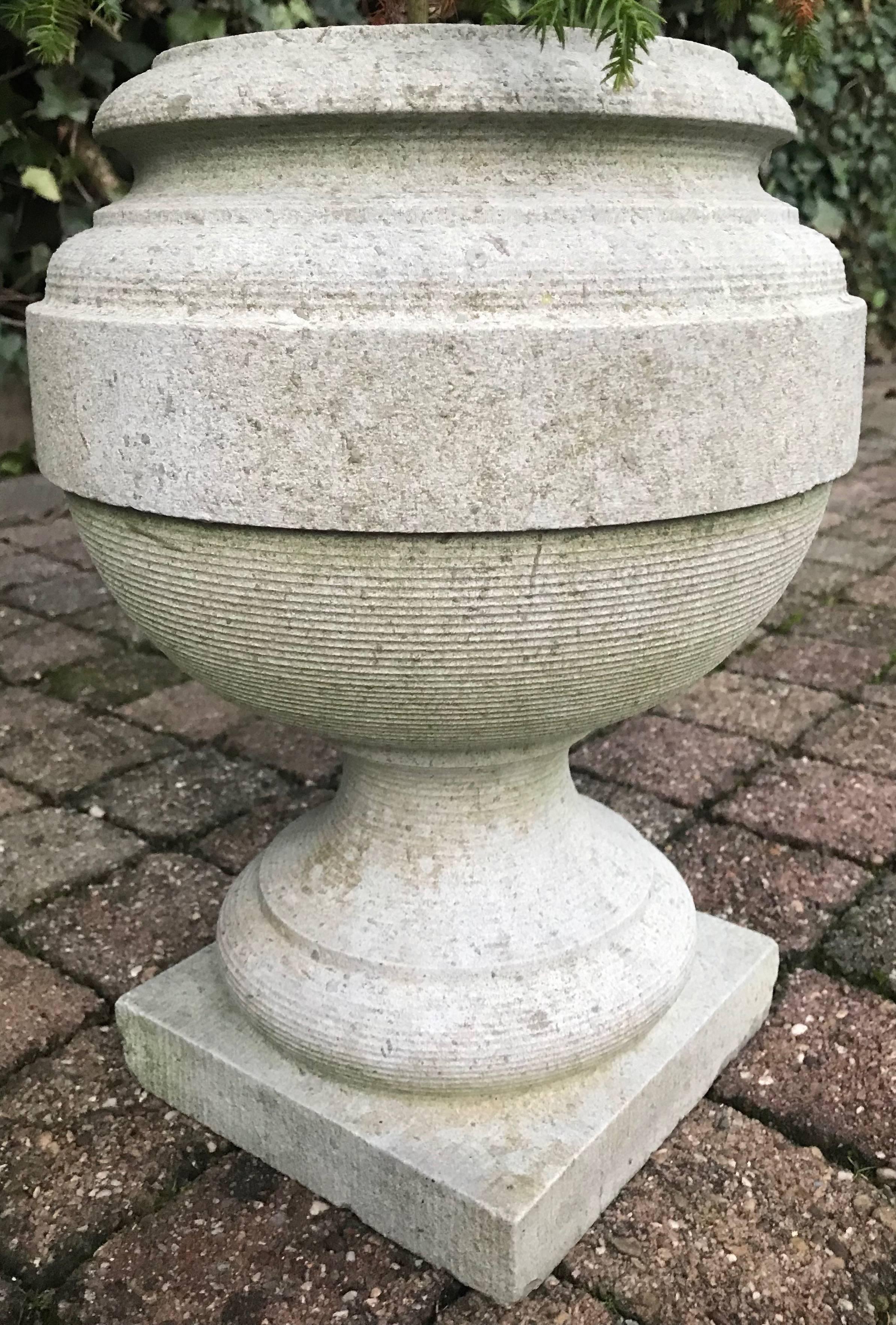19th Century, Wonderful Shape Antique Granite Garden Urn / Vessel / Vase / Pot 1