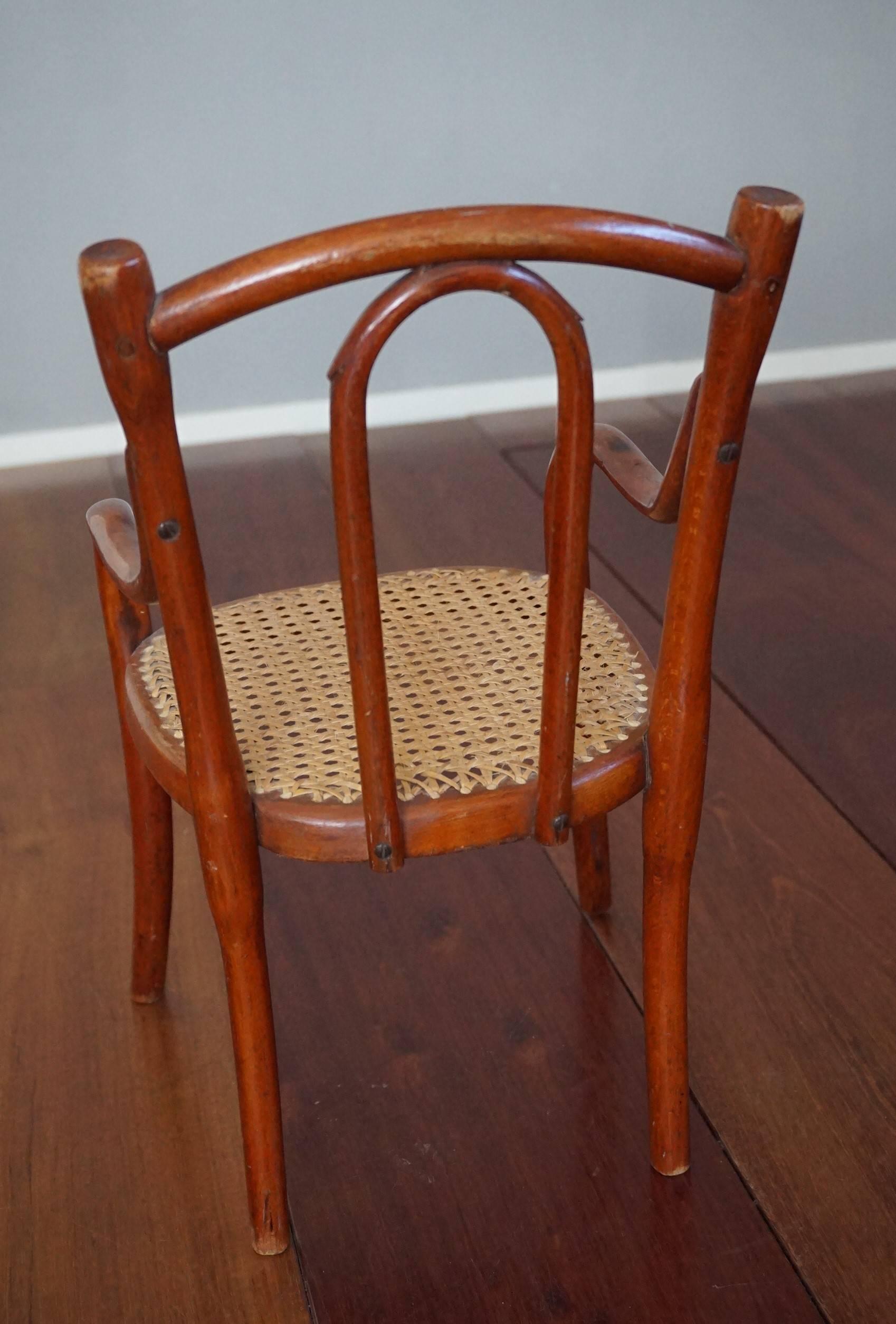 Hand-Crafted Antique Thonet Bentwood Puppenmobel Doll Chairs / Doll Furniture For Sale