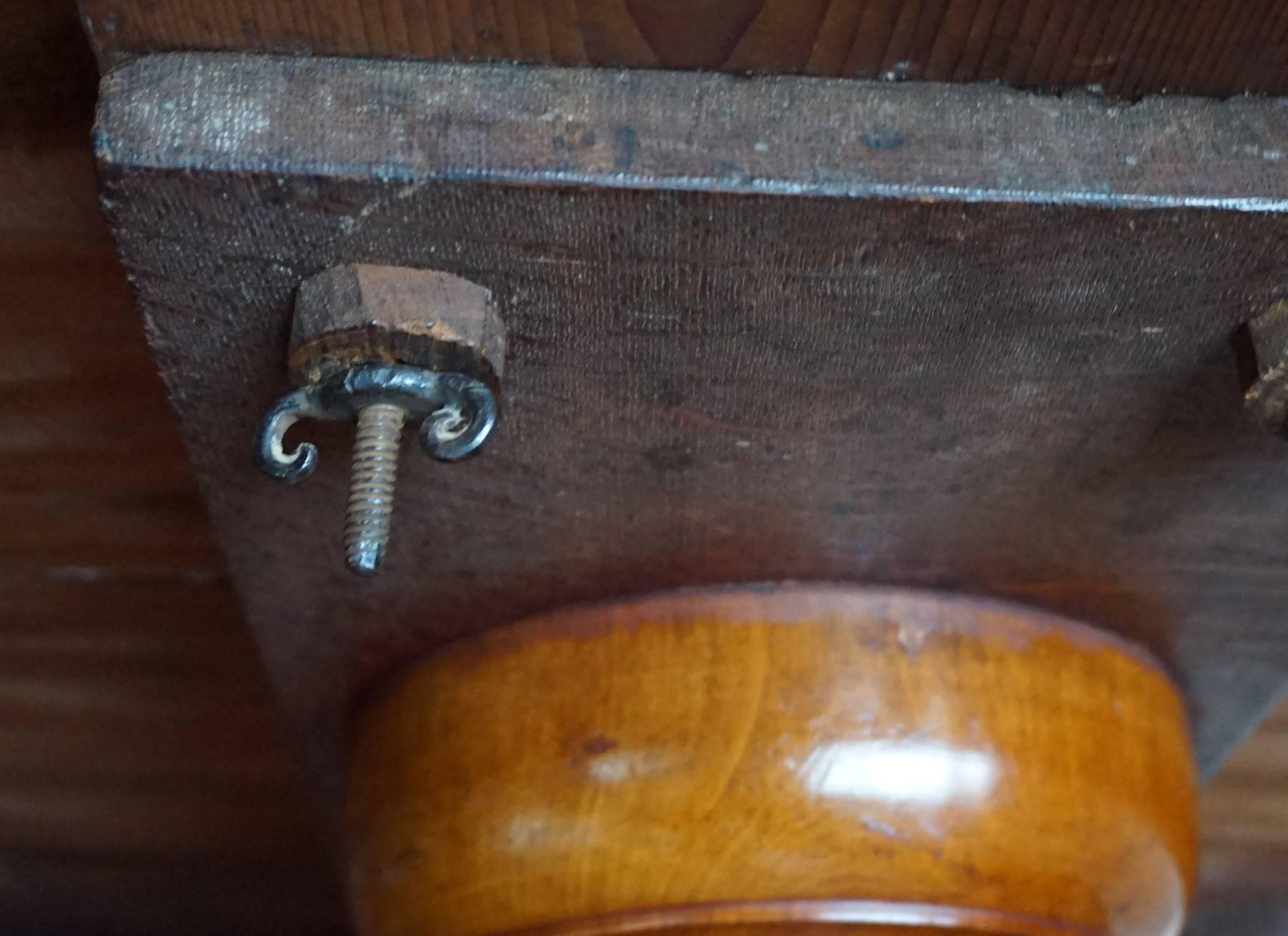 Oak 19th Century Chestnut Wooden Dining or Center Table with Hand-Carved Tripod Base