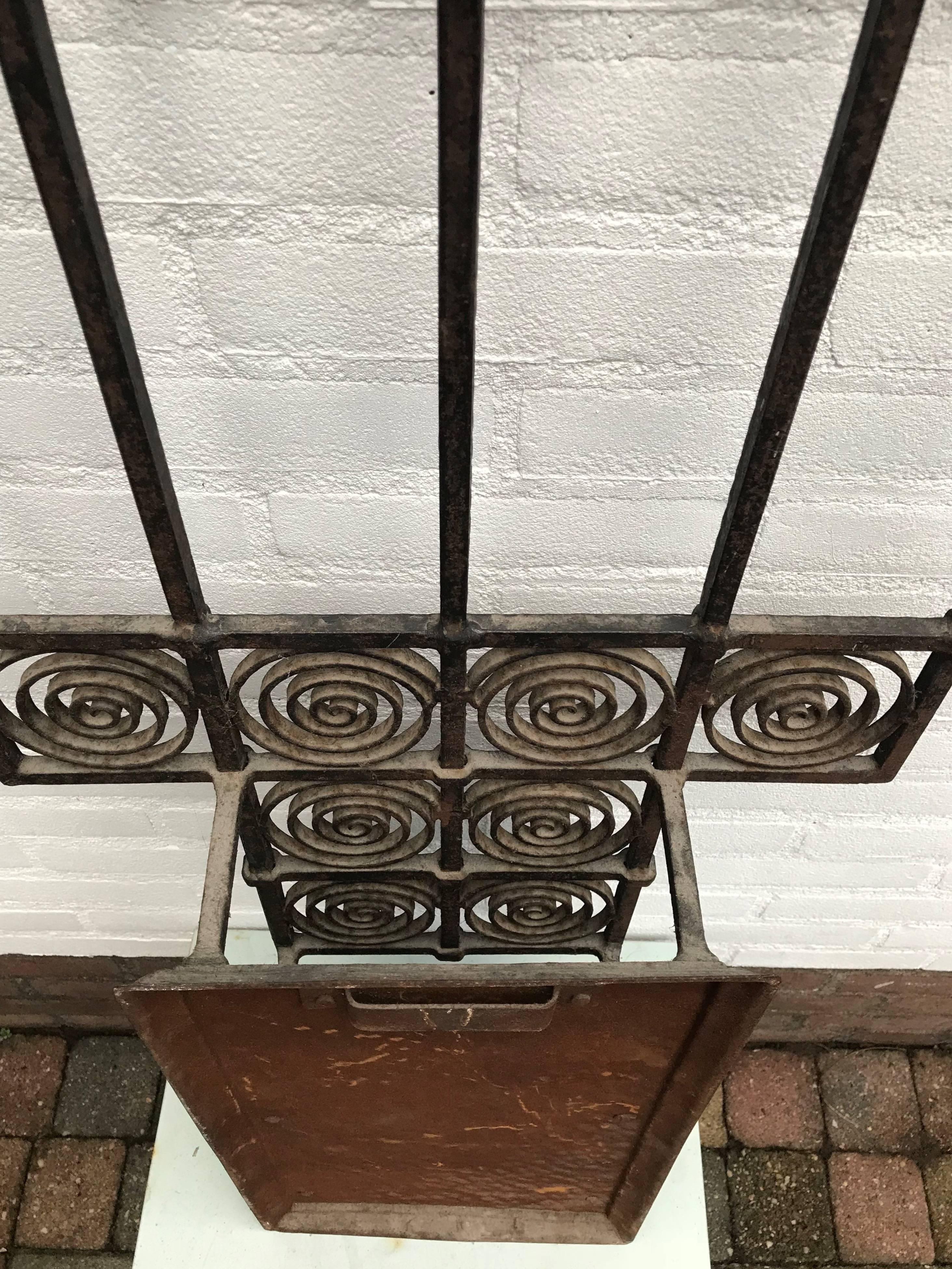 Early 1900s Large & Handcrafted Wrought Iron Seven-Light Wall Sconce Candelabra 1