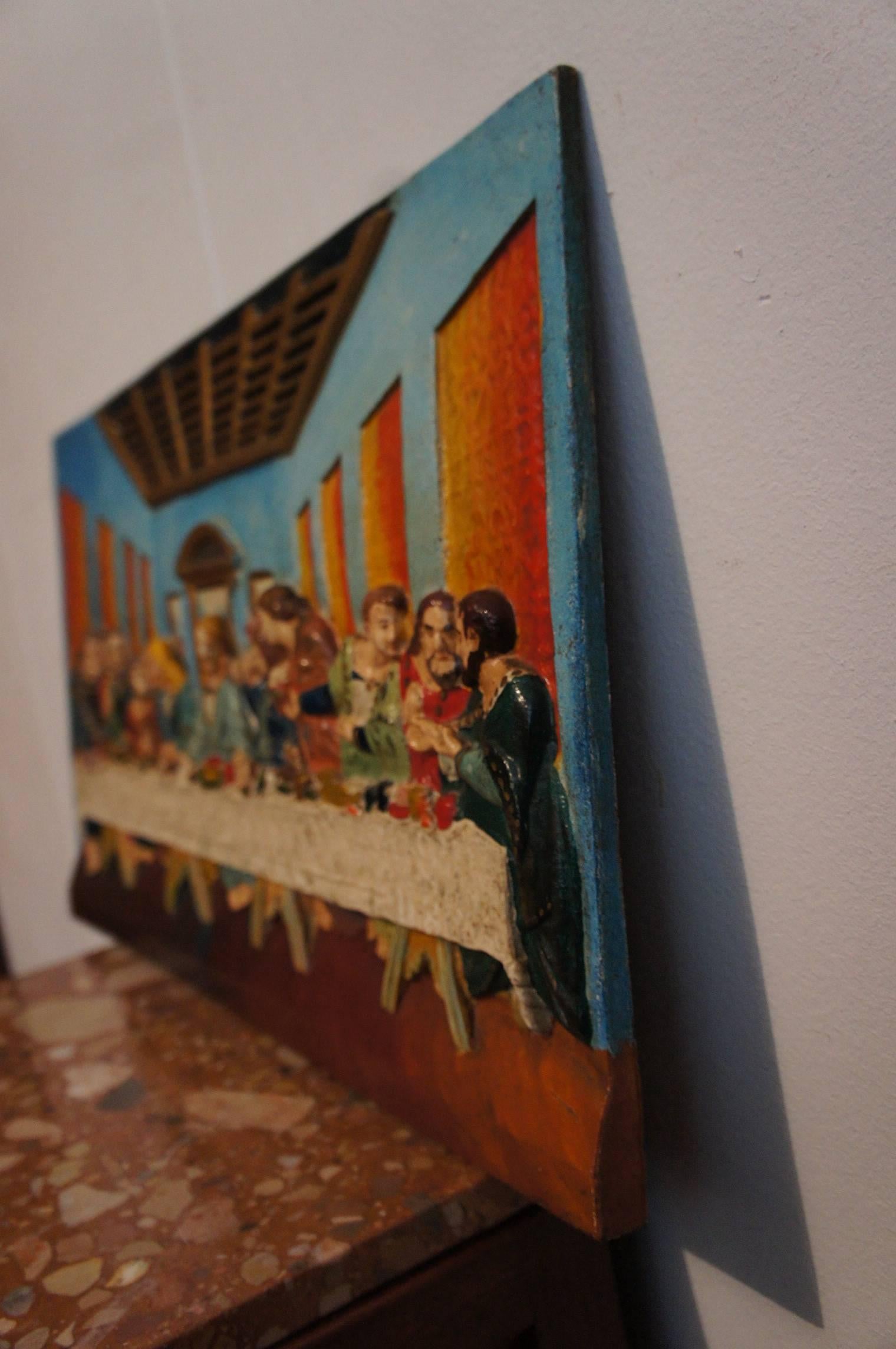 last supper ceramic wall plaque