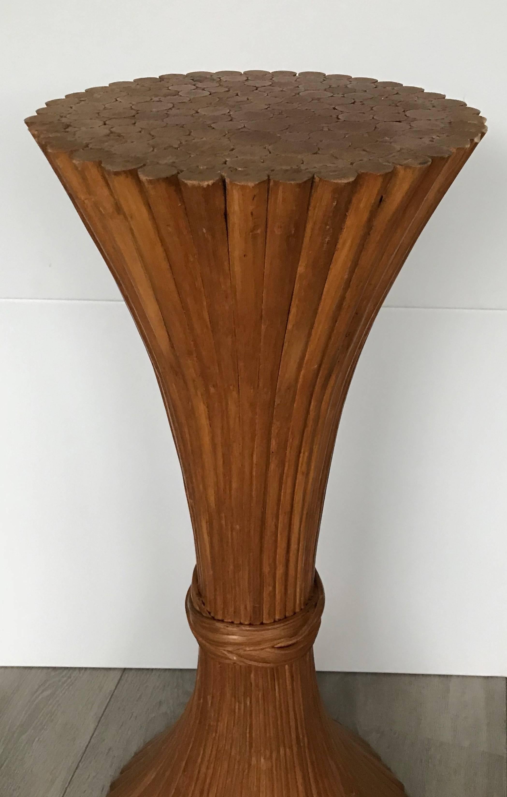 wood display pedestal