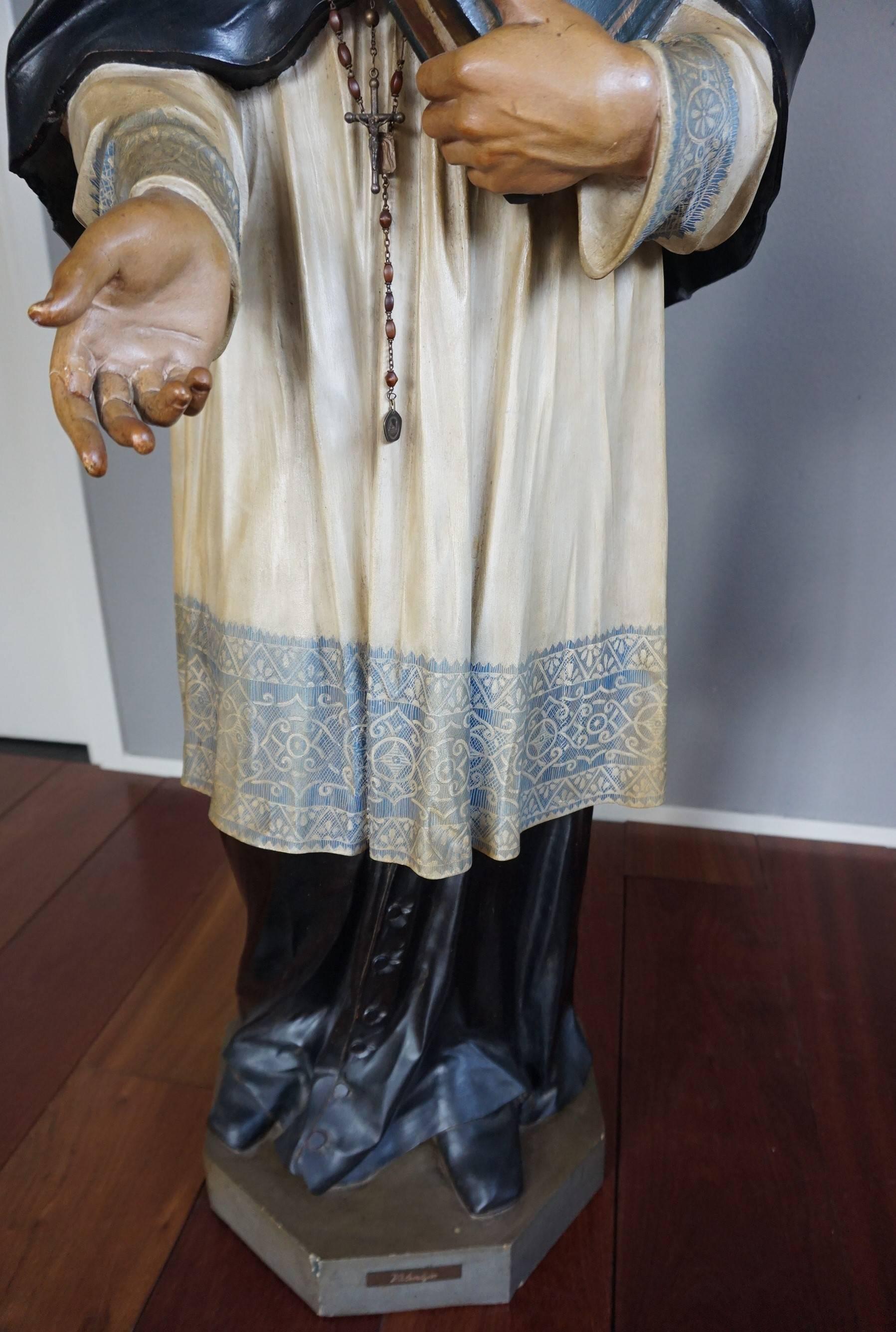 Hand-Crafted Antique, Large and Rare Saint Valentine Sculpture or Statue Valentine's Day Gift