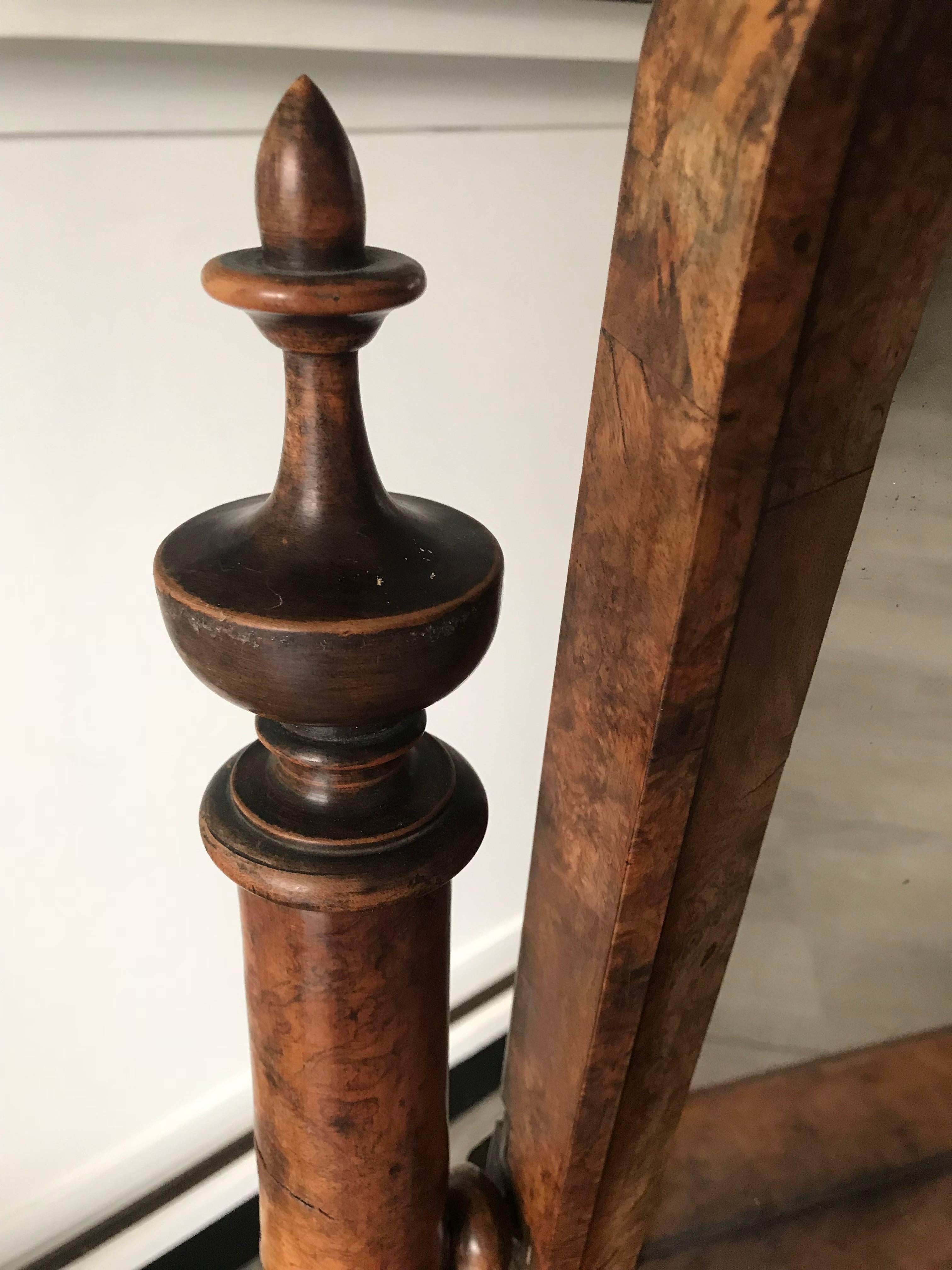 Great Shape and Color, English 19th Century Vanity in Wood with Dome Top For Sale 3