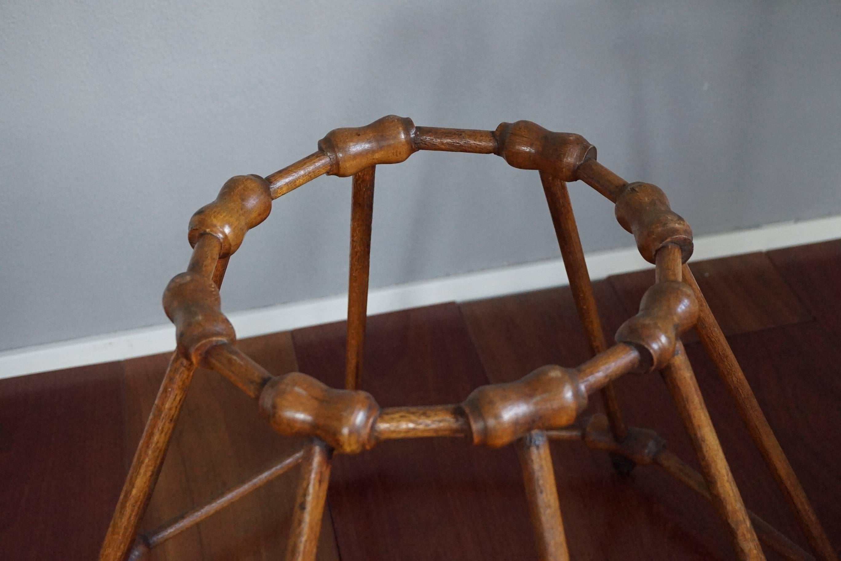 Hand-Crafted Extremely Rare, Antique and Handcrafted Walker for Teaching Children to Walk