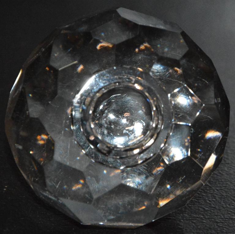 Tiffany and Co. Cut Faceted Glass Candleholder For Sale at 1stDibs