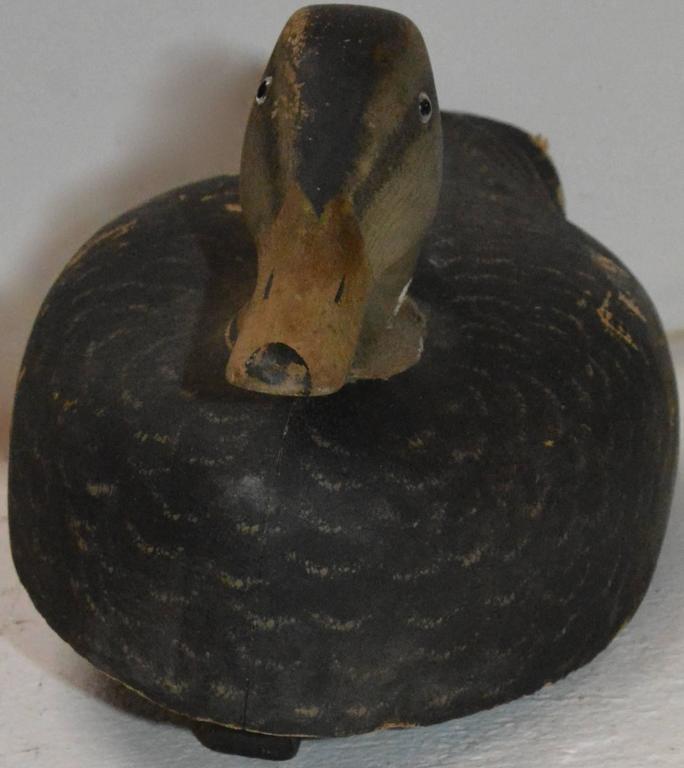 Antique Duck Decoy with Weight and Distressed Paint at 1stDibs duck