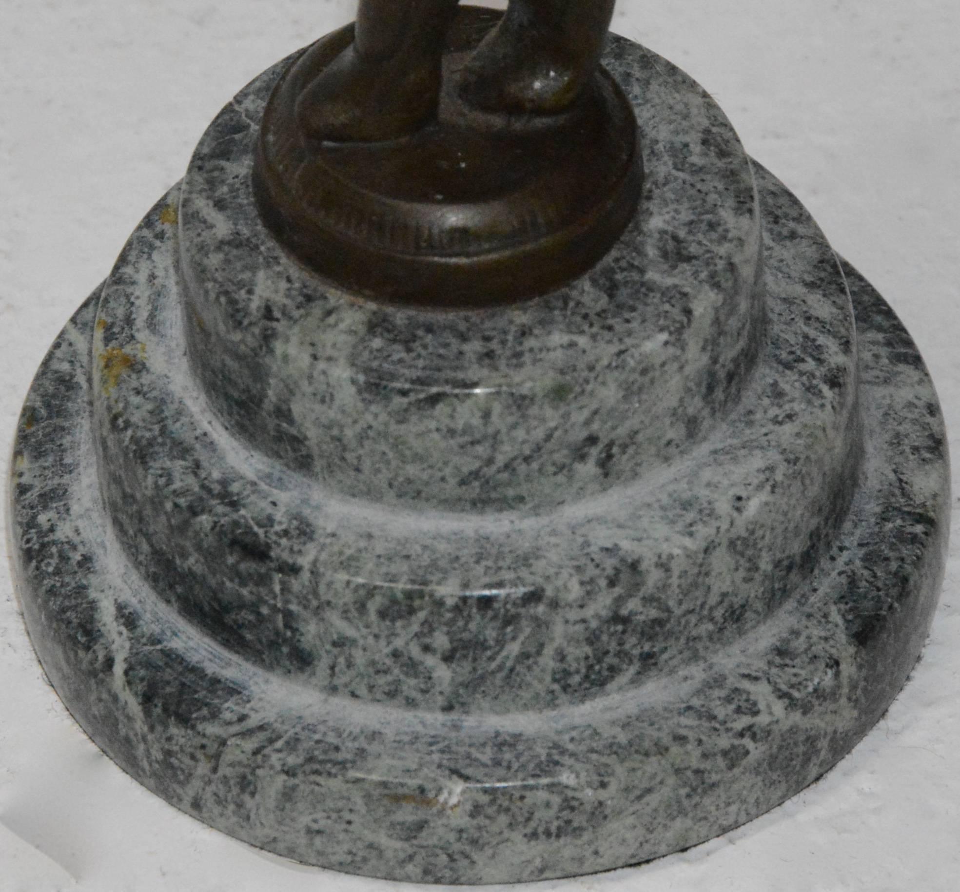 Cast Bronze Water Dancer on Marble Statue