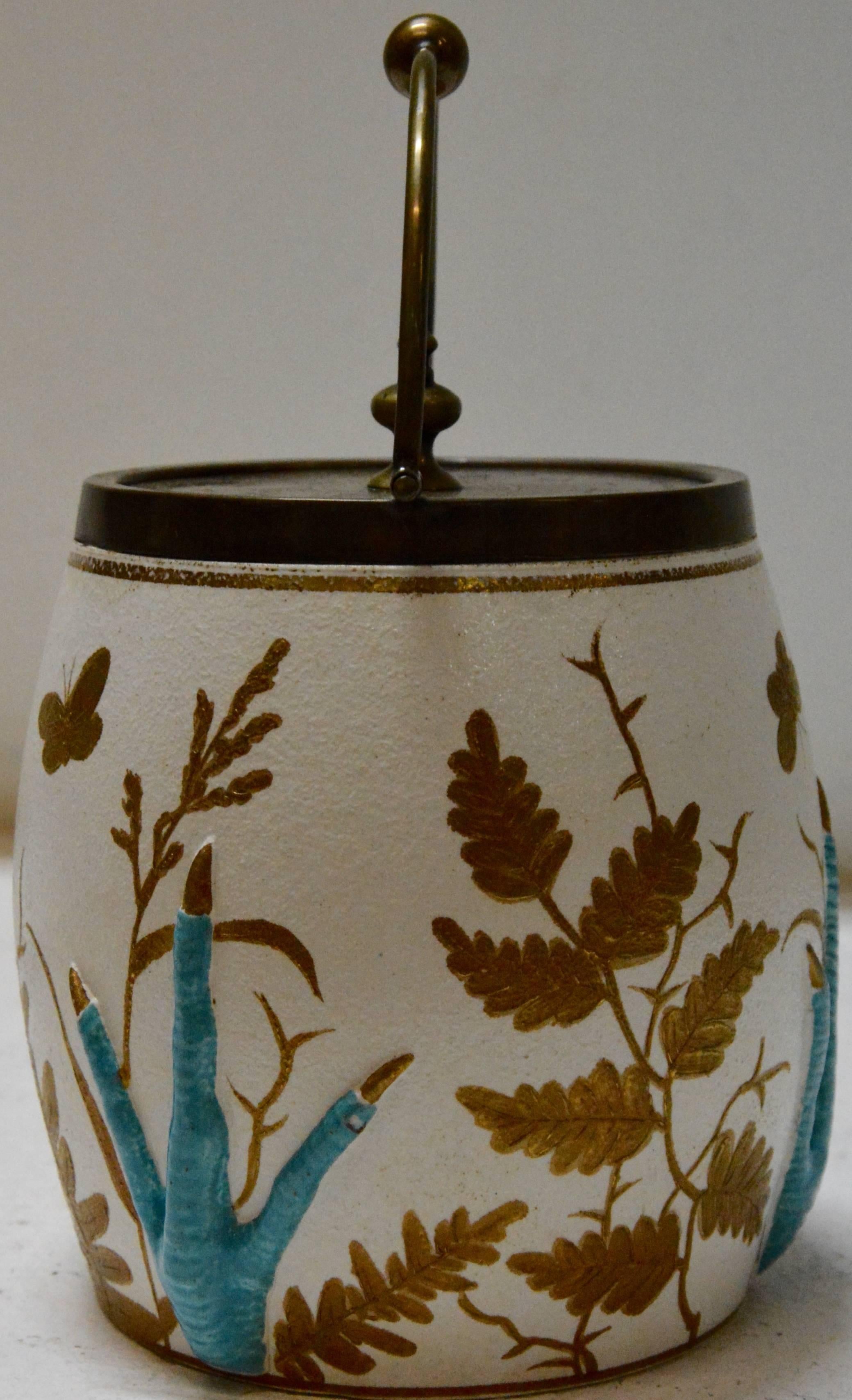 American Biscuit Jar with Crow Claws For Sale